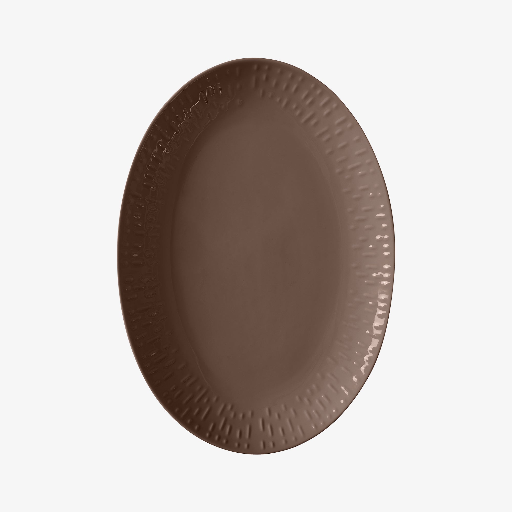 Confetti oval dish | Chocolate