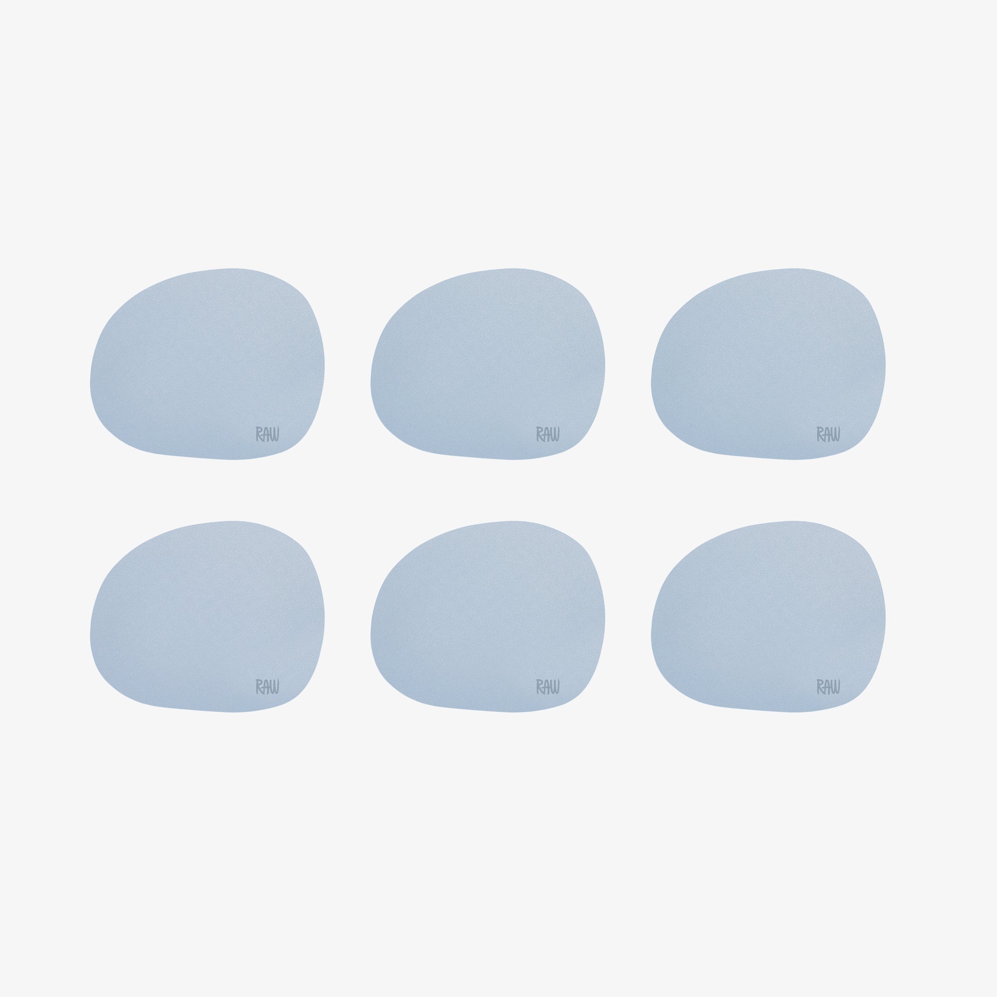 RAW Silicone coasters 6 pcs. | Skye Blue