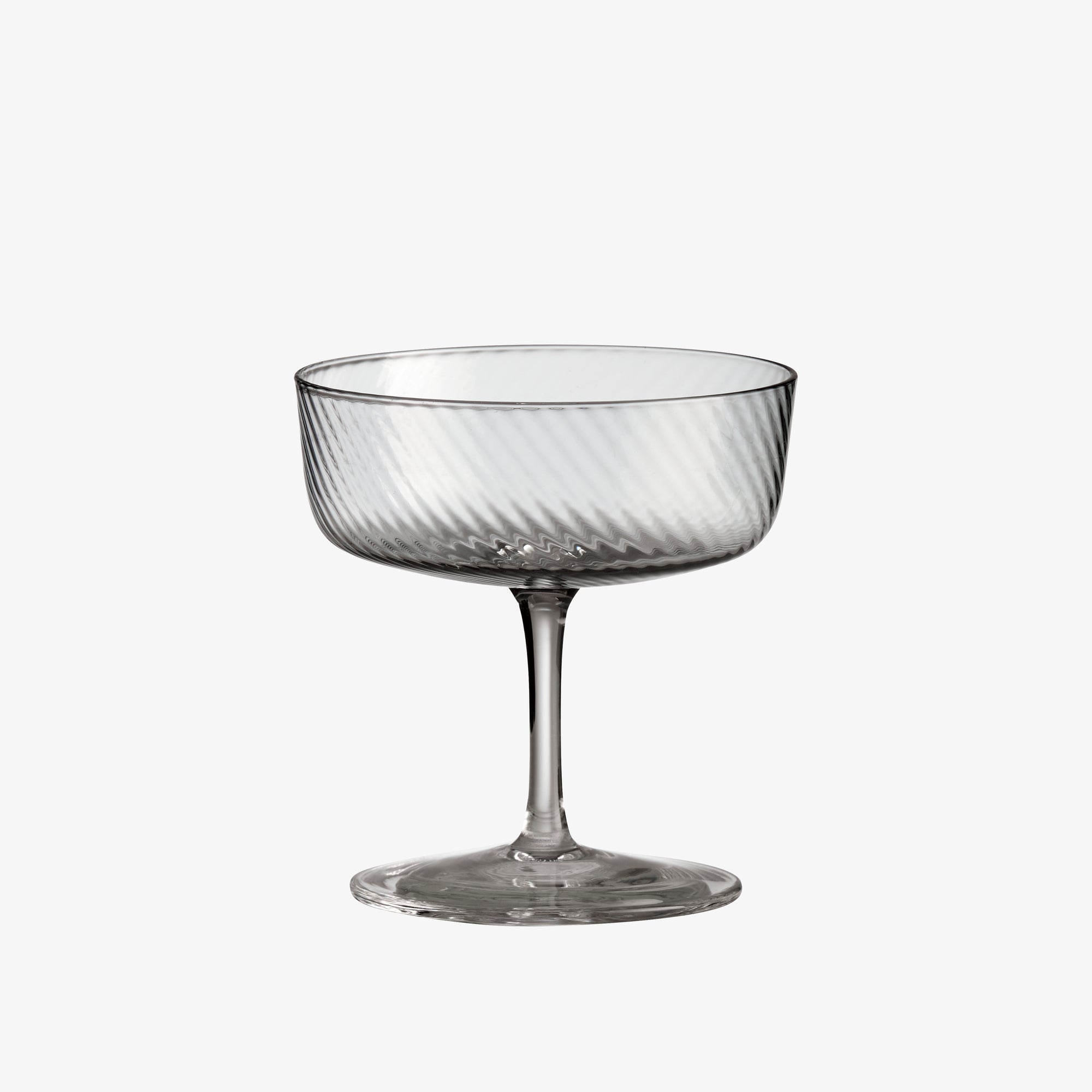 RAW Unique Swirl champagne glass | Smoke