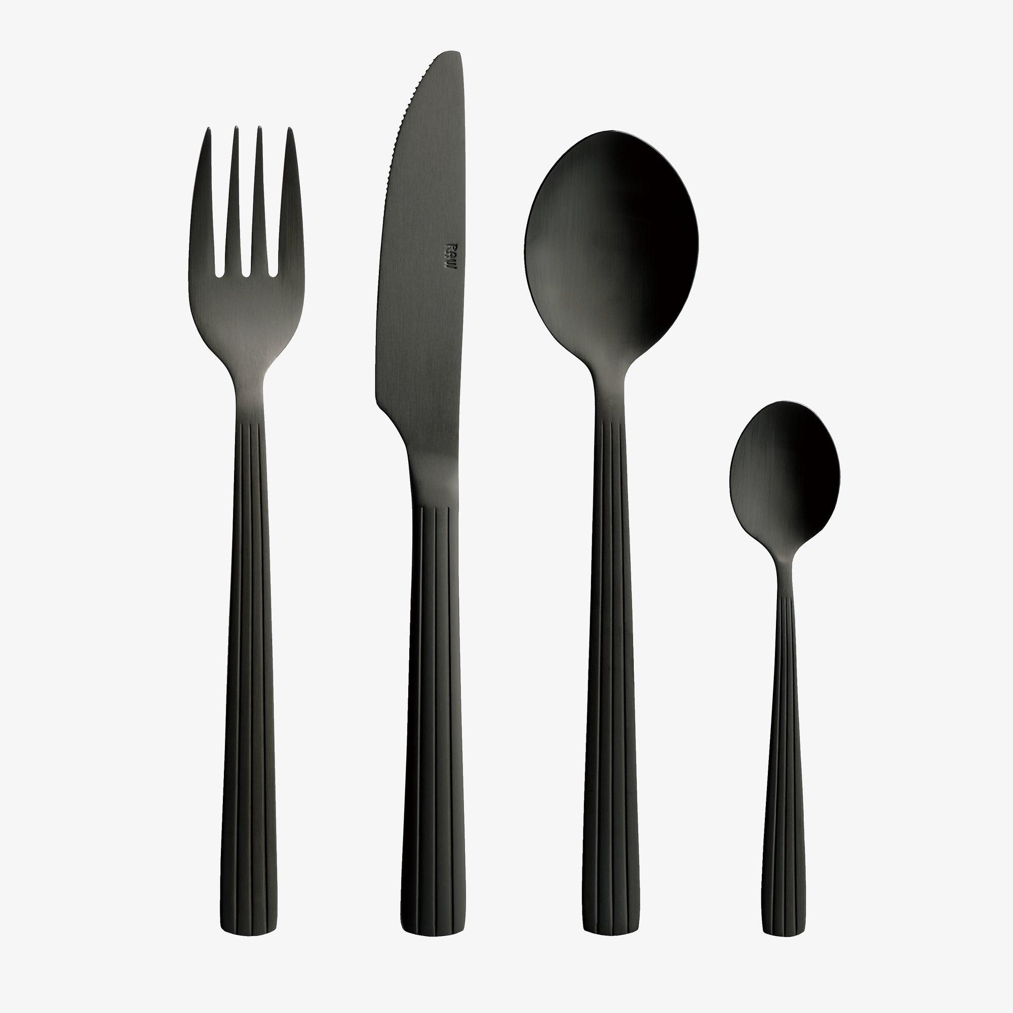 RAW cutlery set 24 pcs | Matte Black