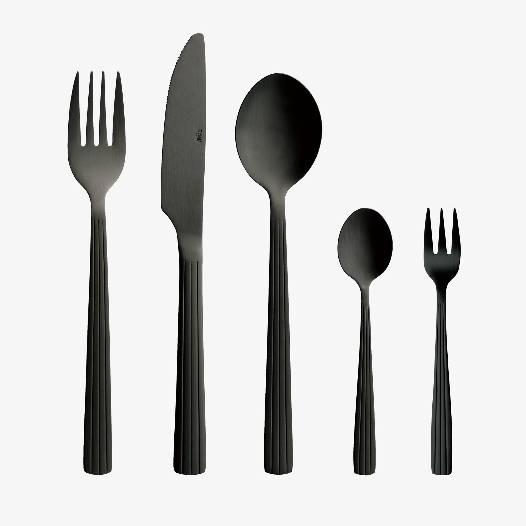 RAW cutlery set 60 pcs | Matte Black