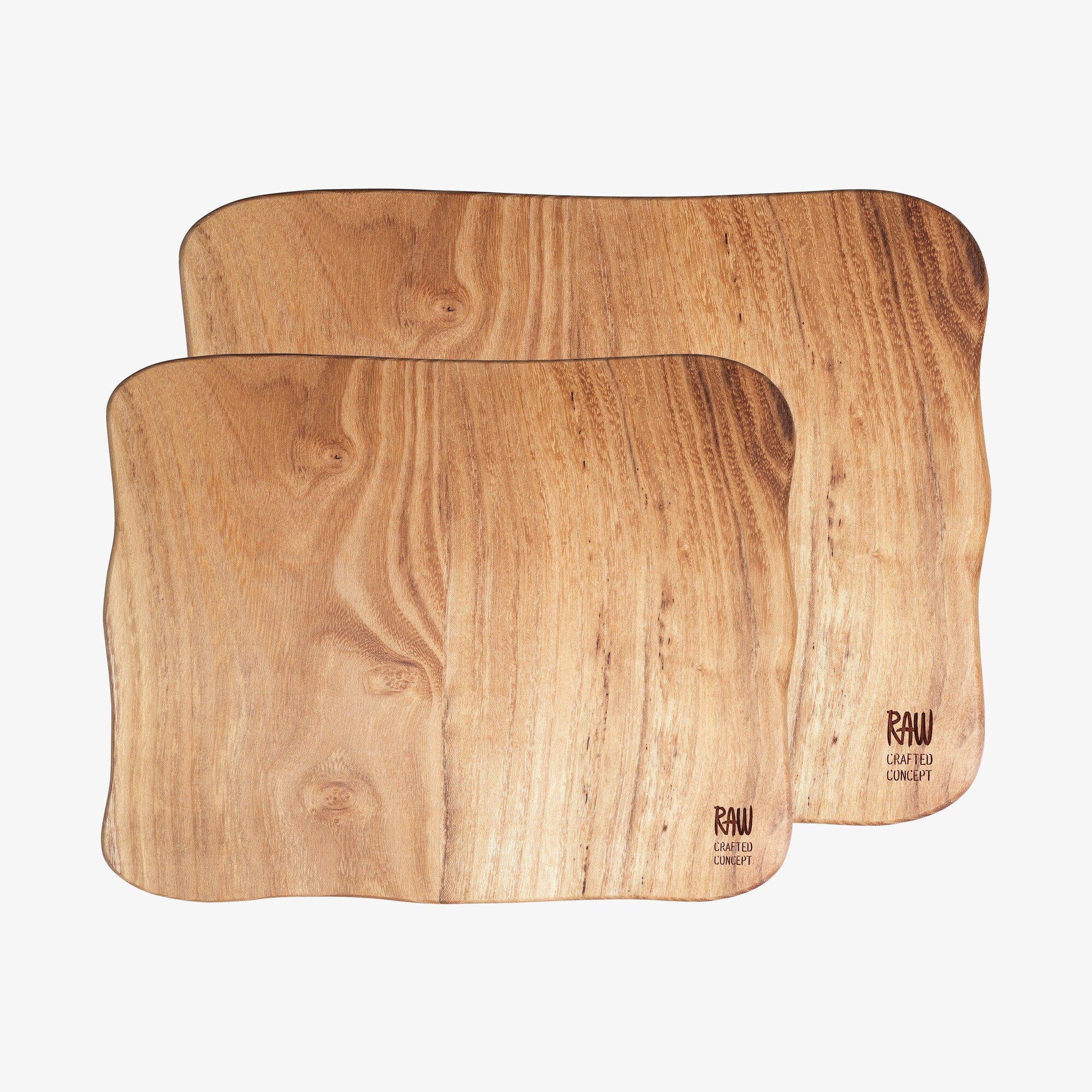RAW Teak cutting board set 2 pieces | Natural