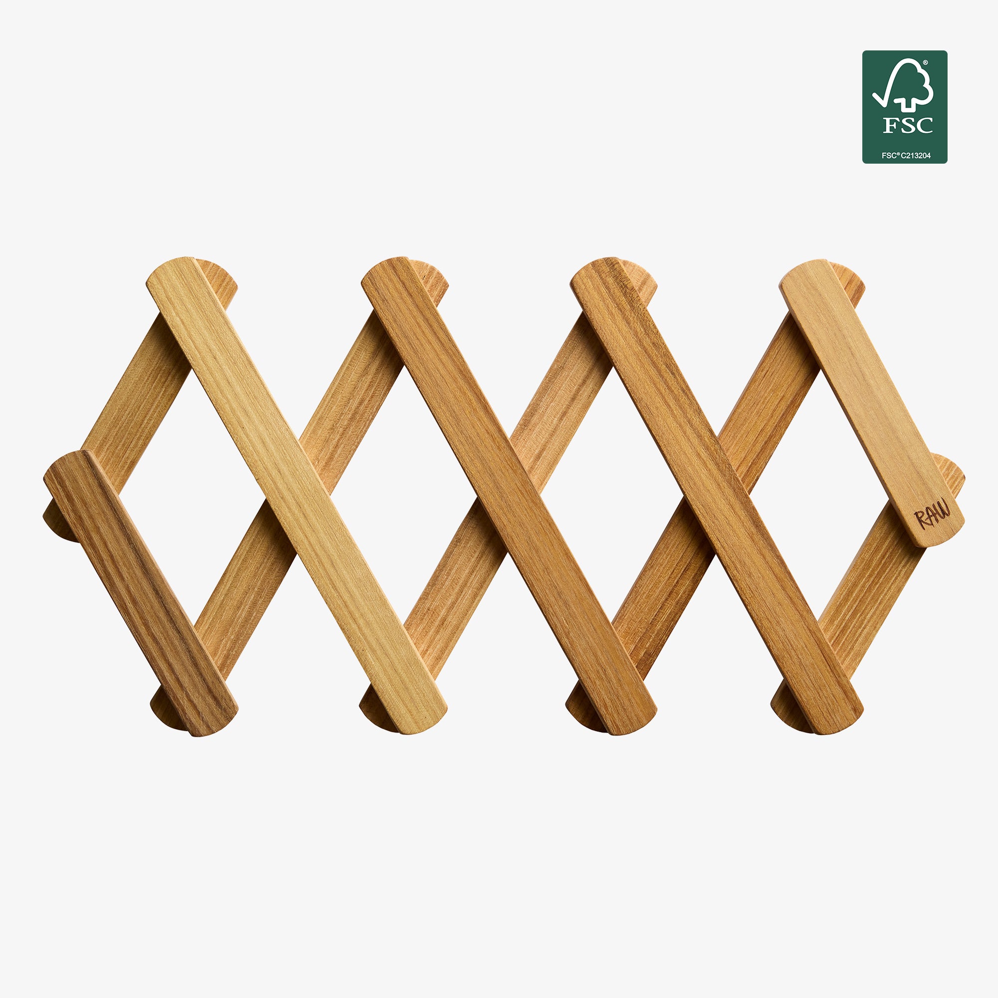 RAW Teak adjustable trivet | Natural