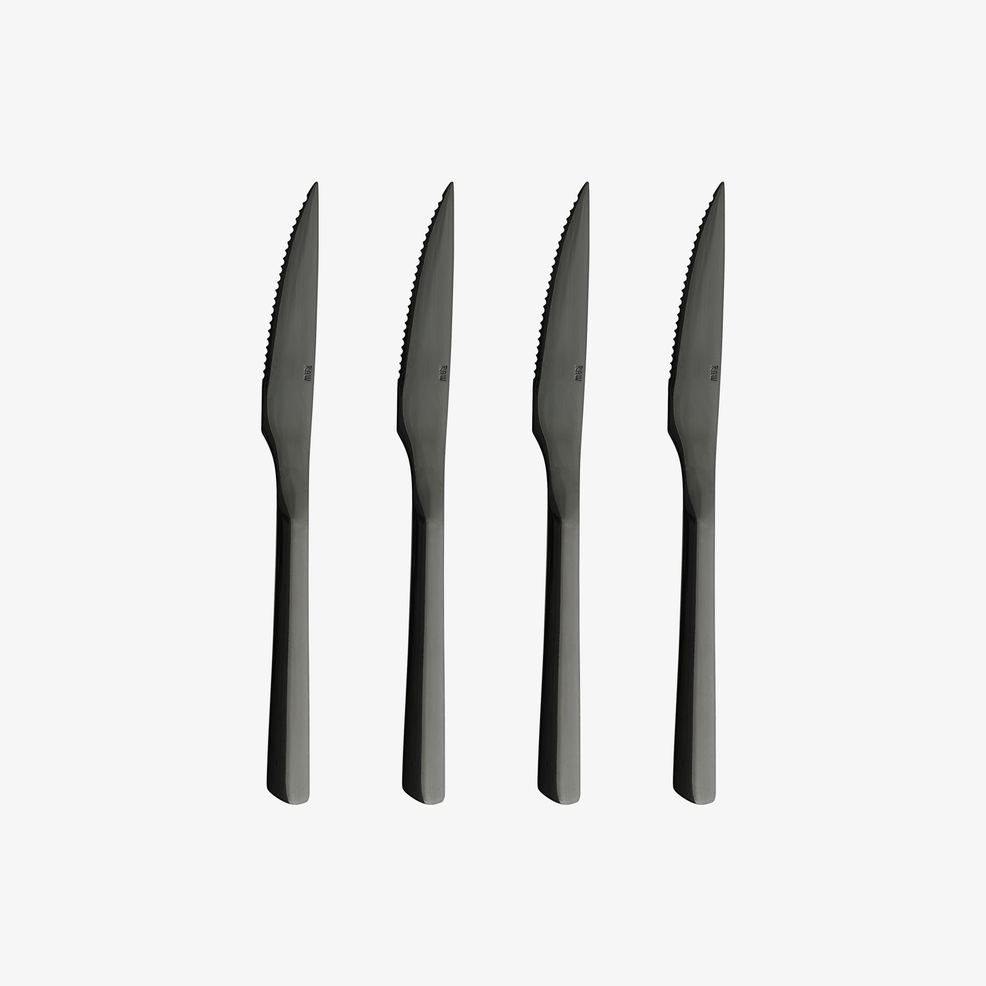 RAW steak knife 4 pcs | Shiny Black