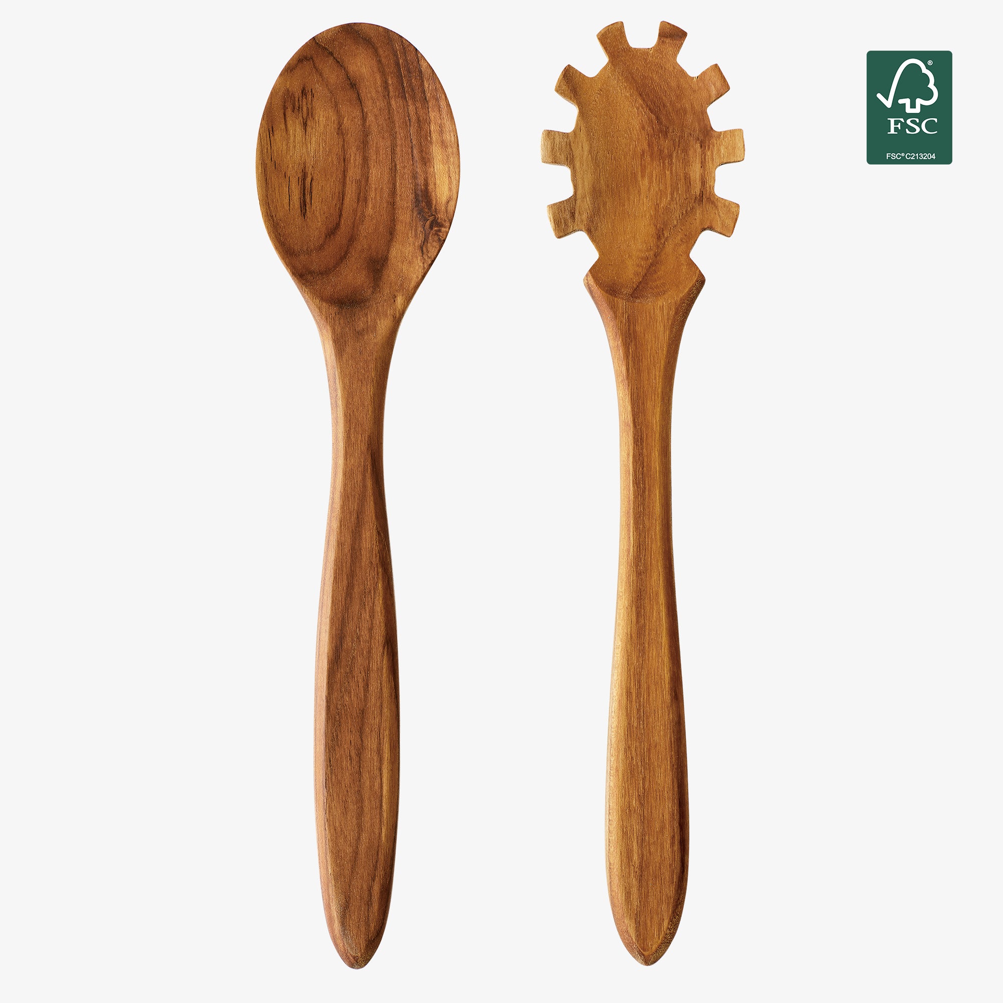 RAW Teak salad set 2 pieces | Natural
