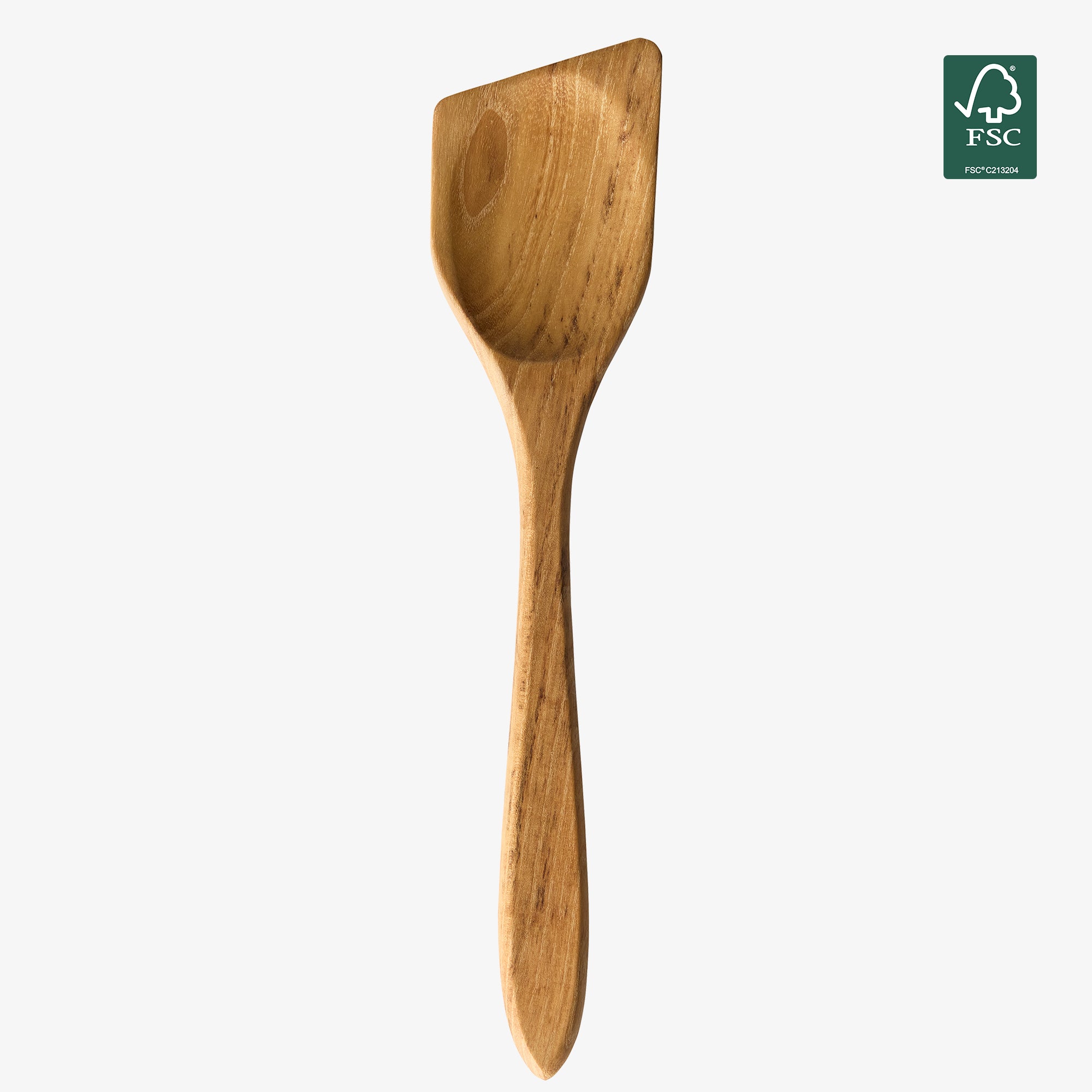 RAW Teak spatula with scoop | Natural