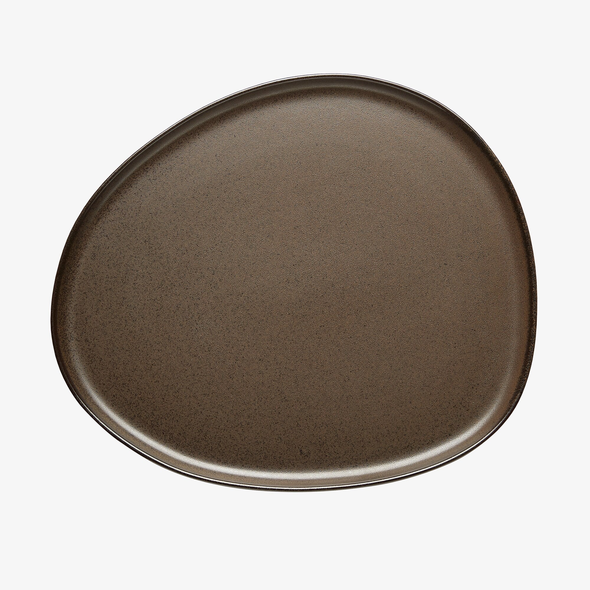RAW Organic dinner plate | Metallic Brown