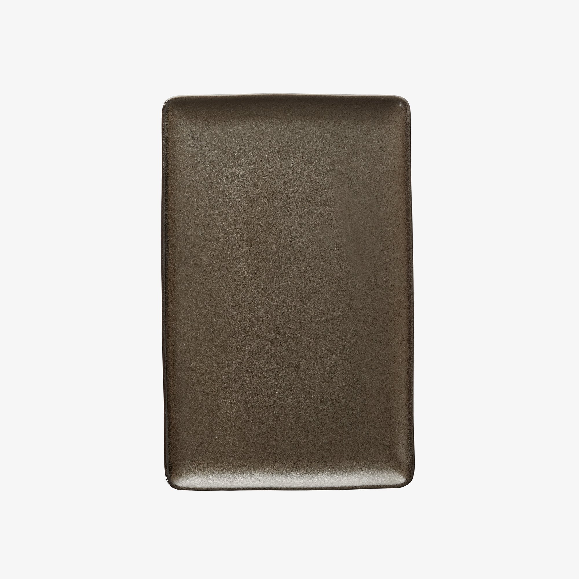 RAW rectangular dinner plate | Metallic Brown