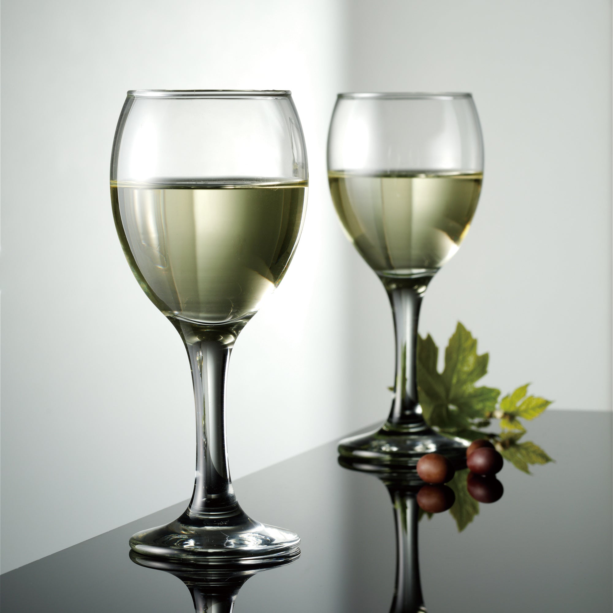 Café white wine glasses 2 pcs. | Clear