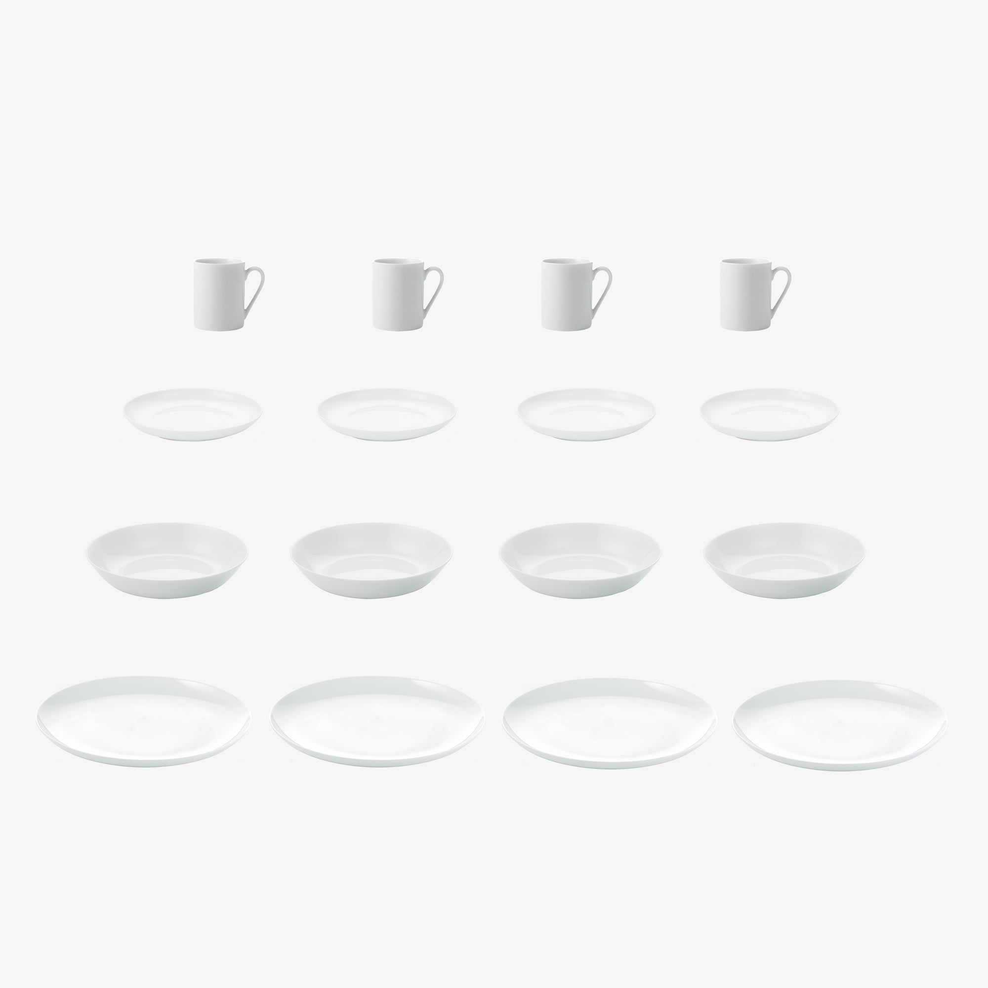 Atelier 16 piece tableware set | Super White