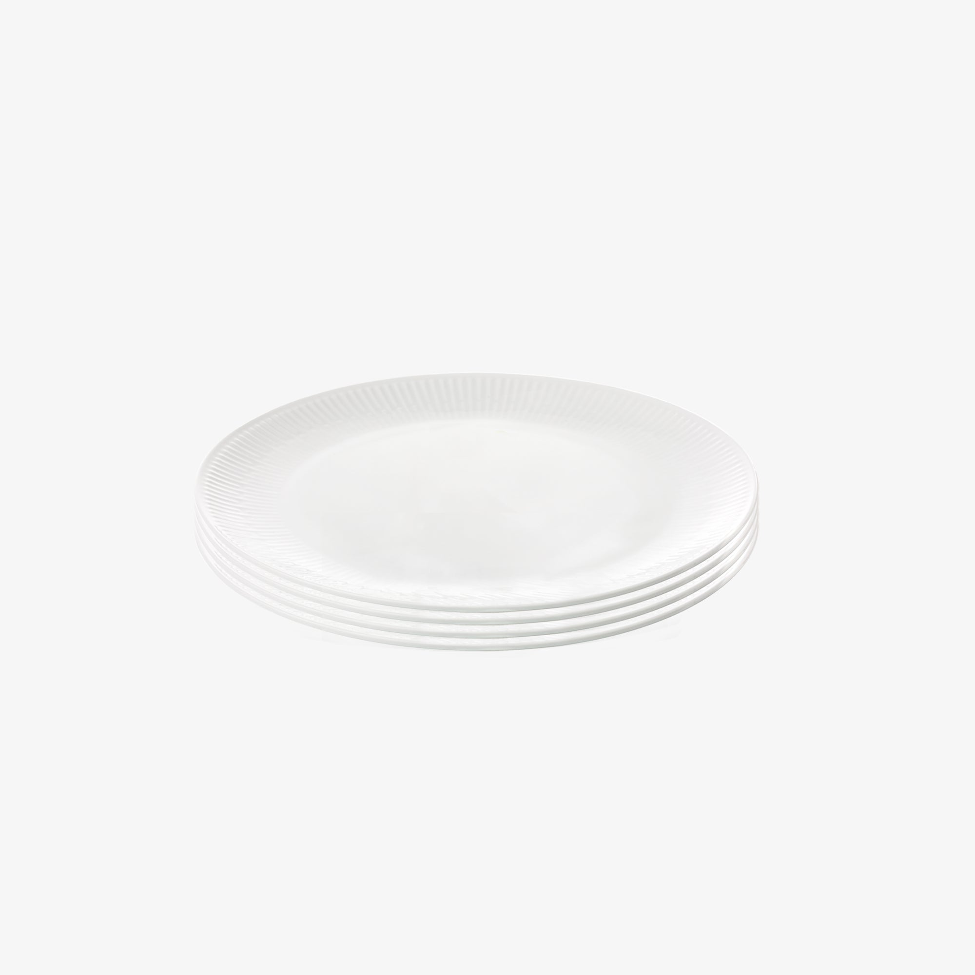 Relief lunch plate 4 pcs. | White
