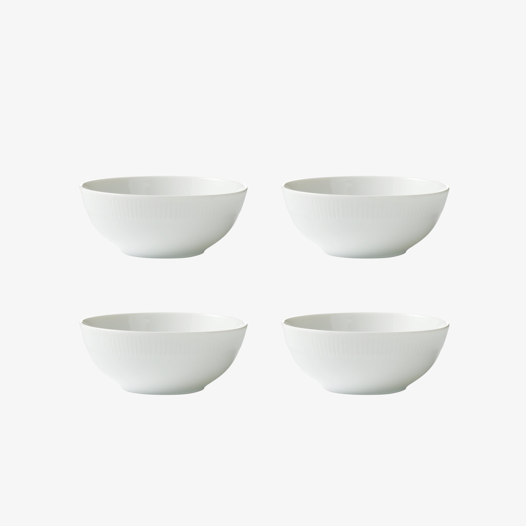 Relief bowl 4 pcs. | White