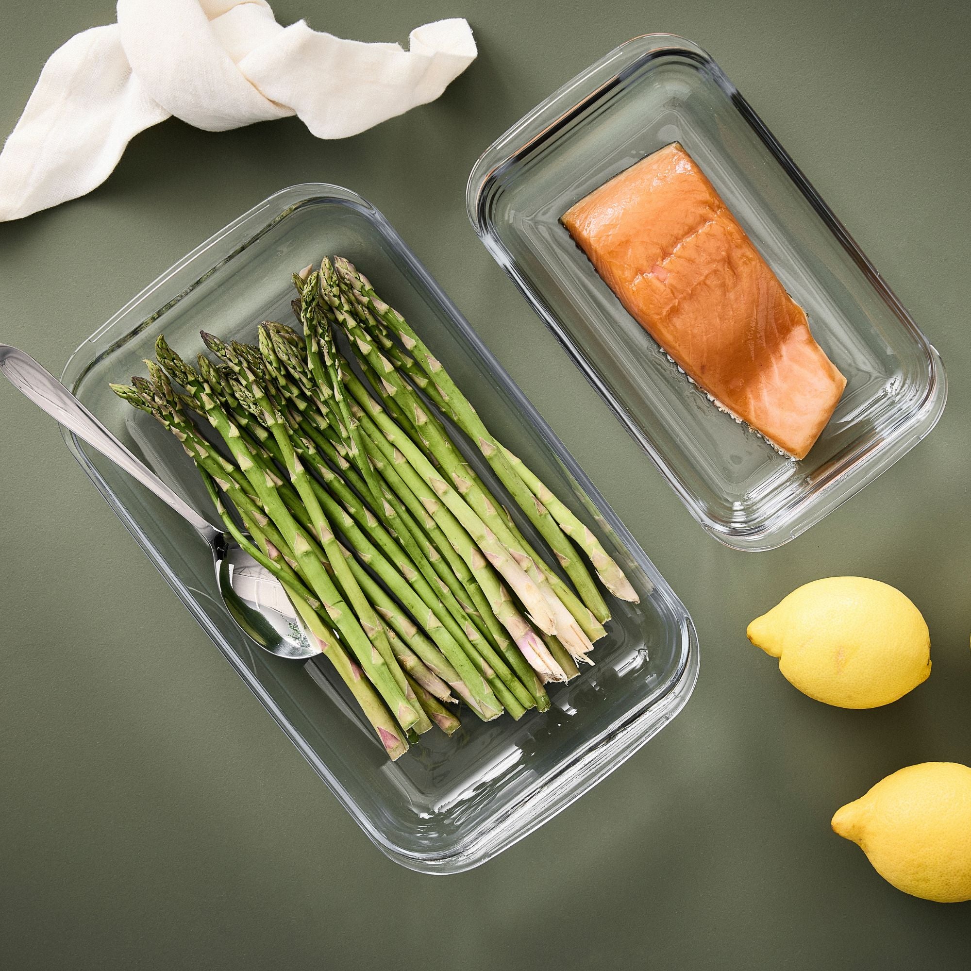 Aroma rectangular dishes 2 pcs. | Clear