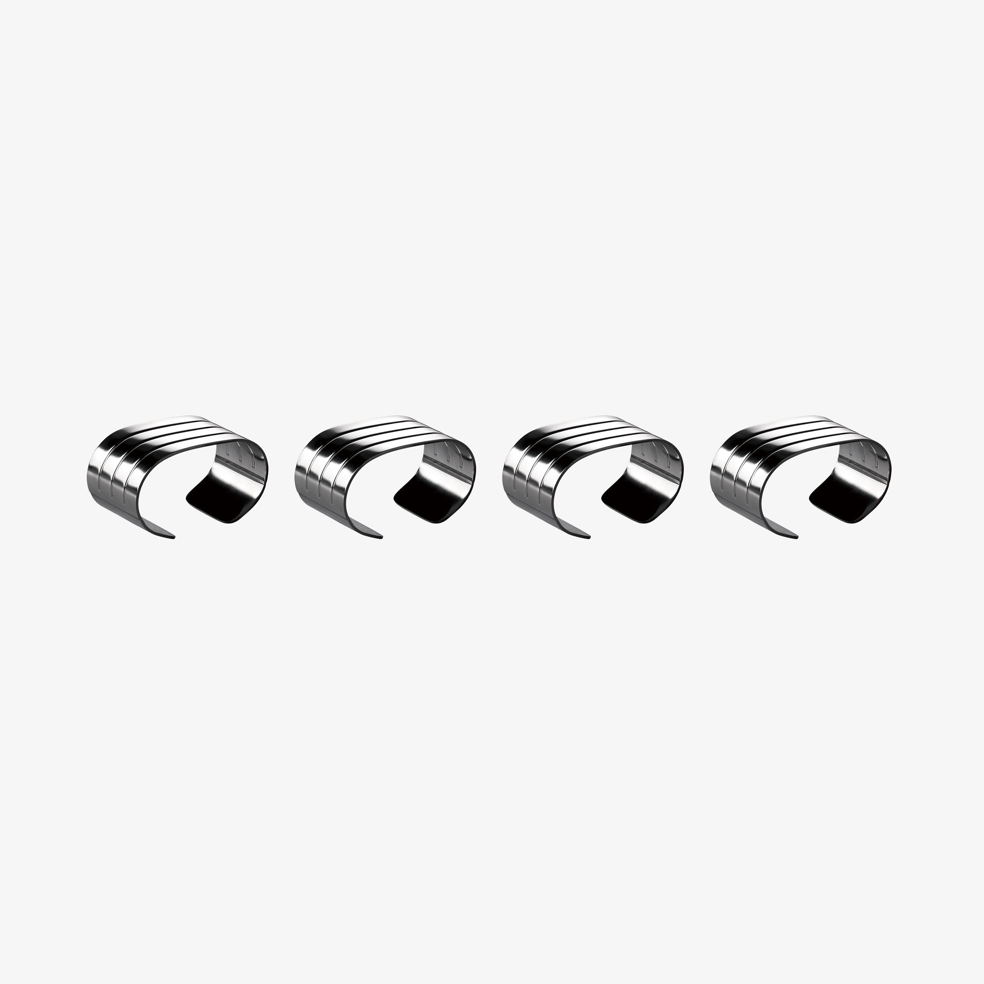 Groovy napkin ring 4 pcs. | Mirror Polish