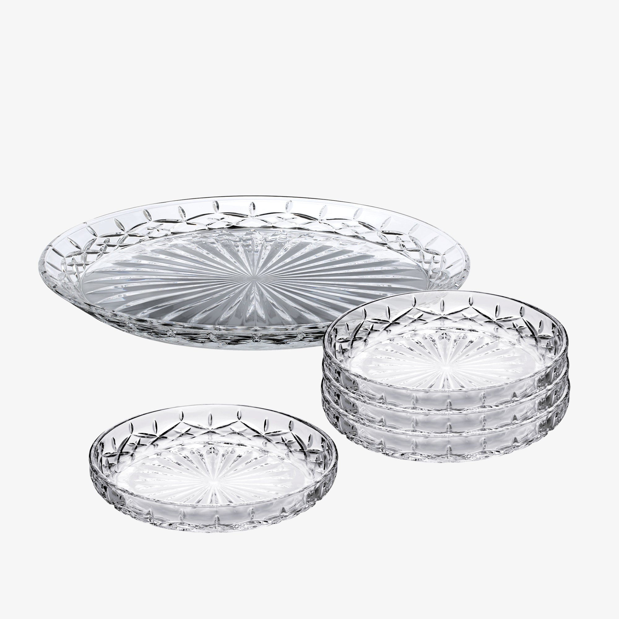 Harvey 5 piece dessert set | Clear