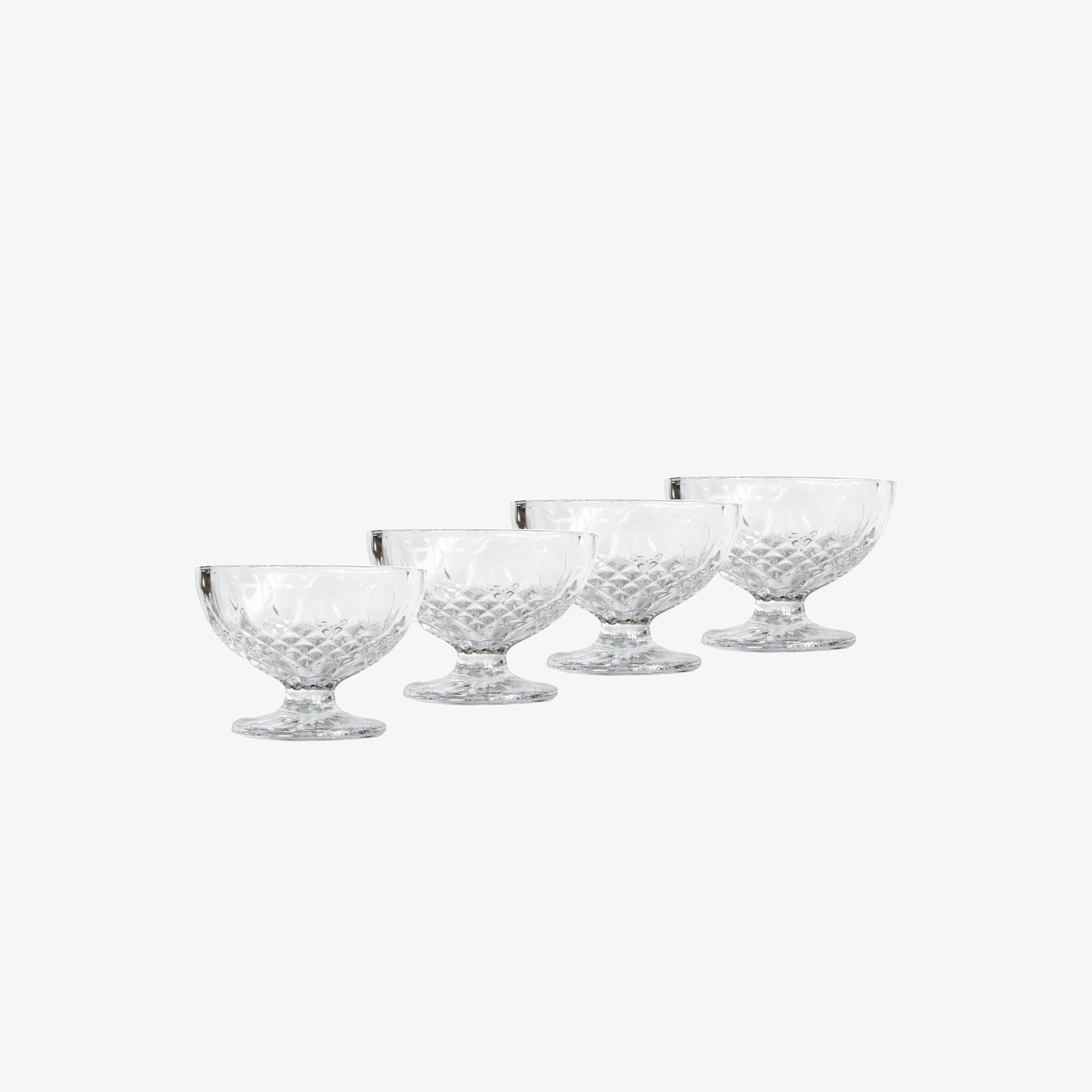 Harvey dessert bowl 4 pcs. | Clear