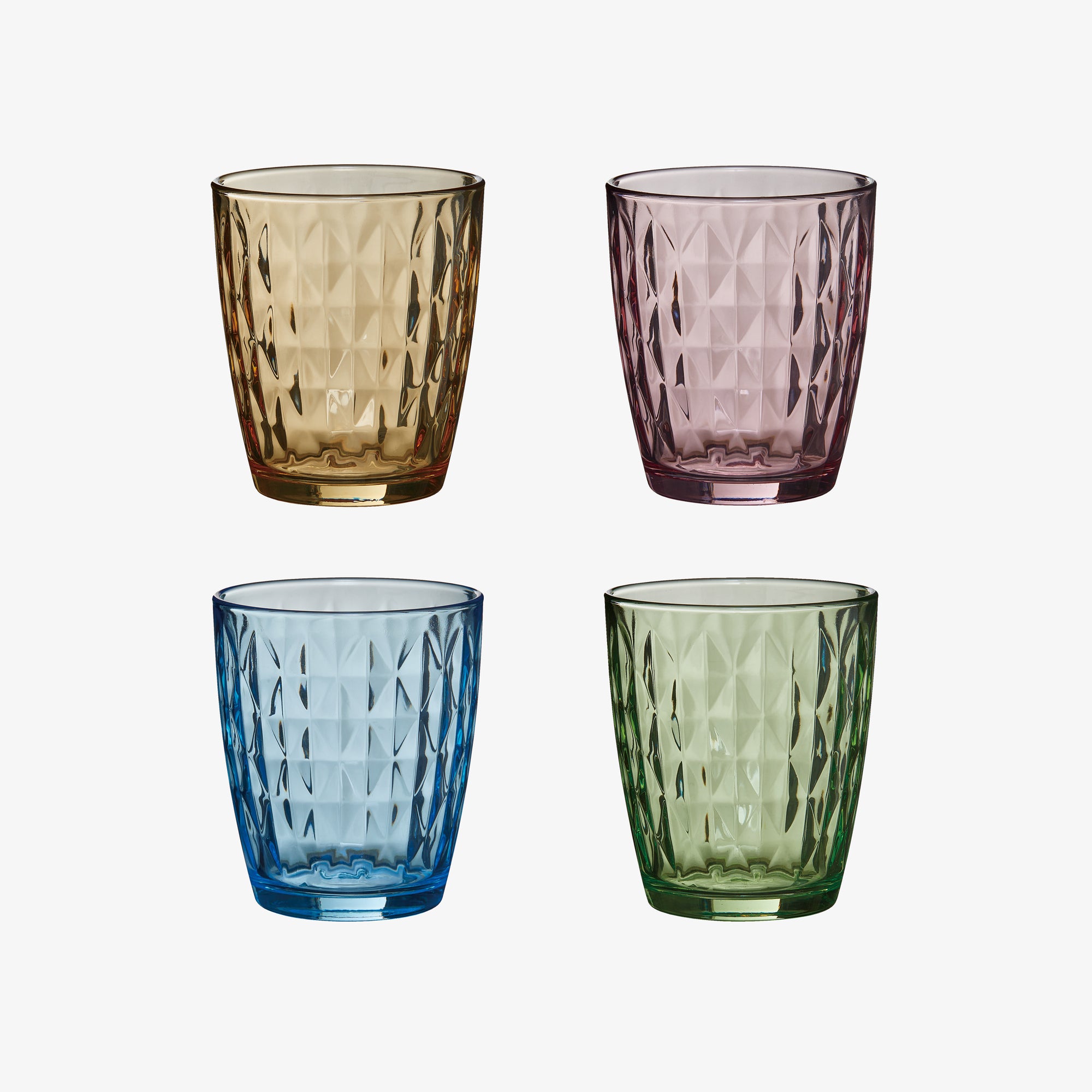 Mosaic water glass 4 pcs. | Multi-colour