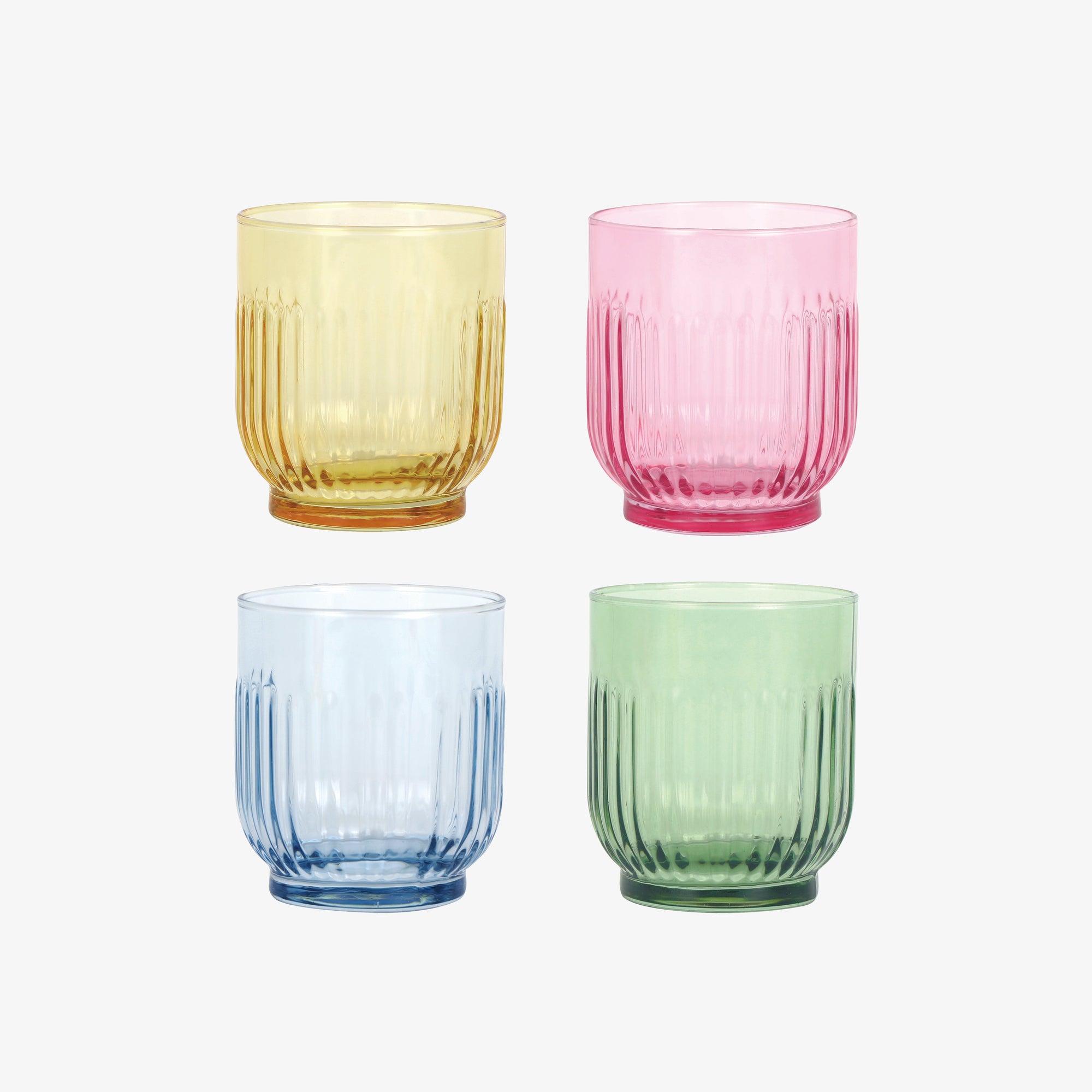 Groovy water glass 4 pcs. | Mix