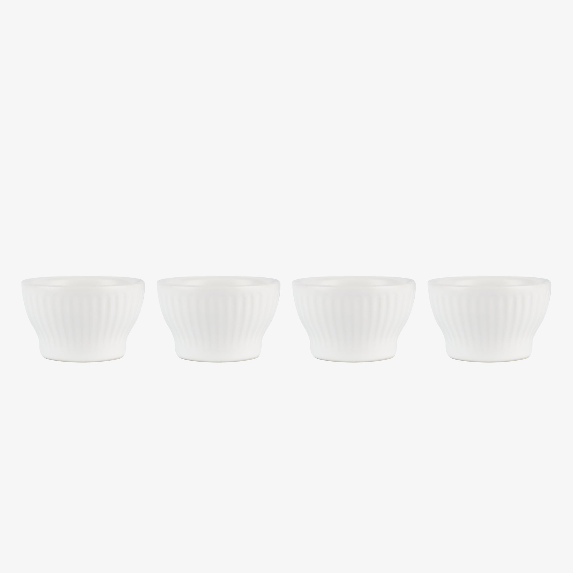 Groovy egg cup 4 pcs. | White