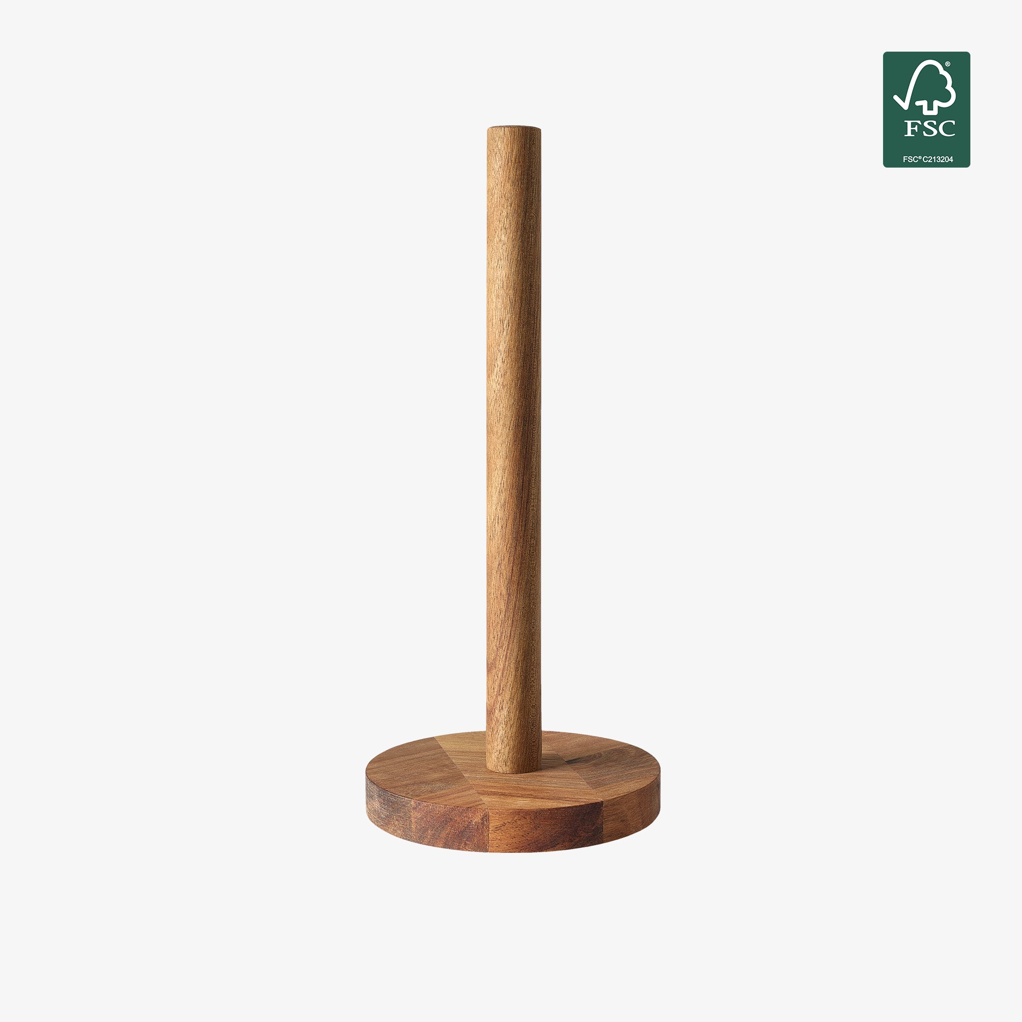 Acacia paper towel holder | Natural