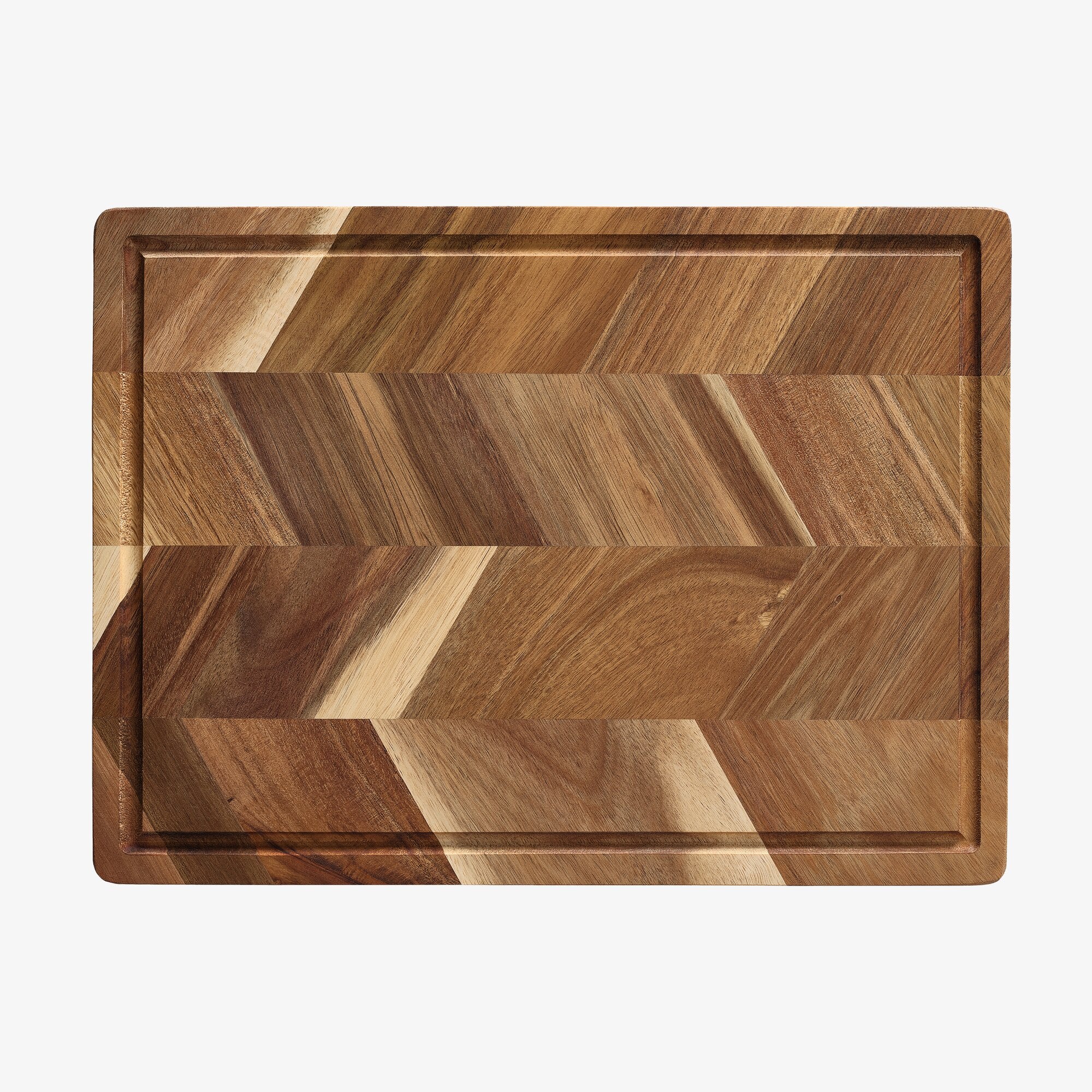 Acacia cutting board with juice groove | Natural