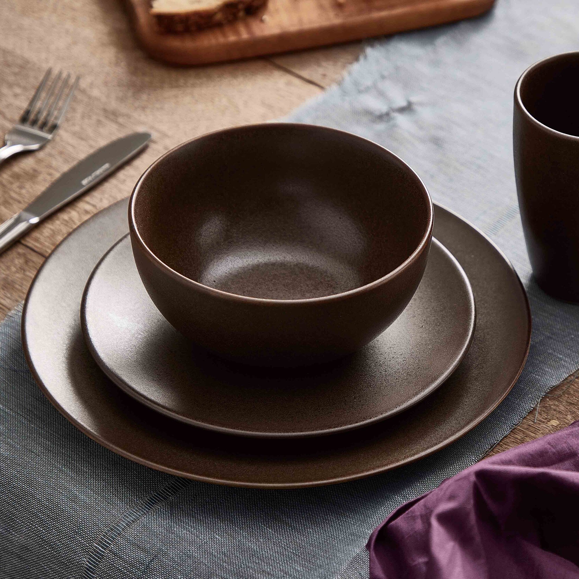Ceramic Workshop lunch plate | Matte Brown