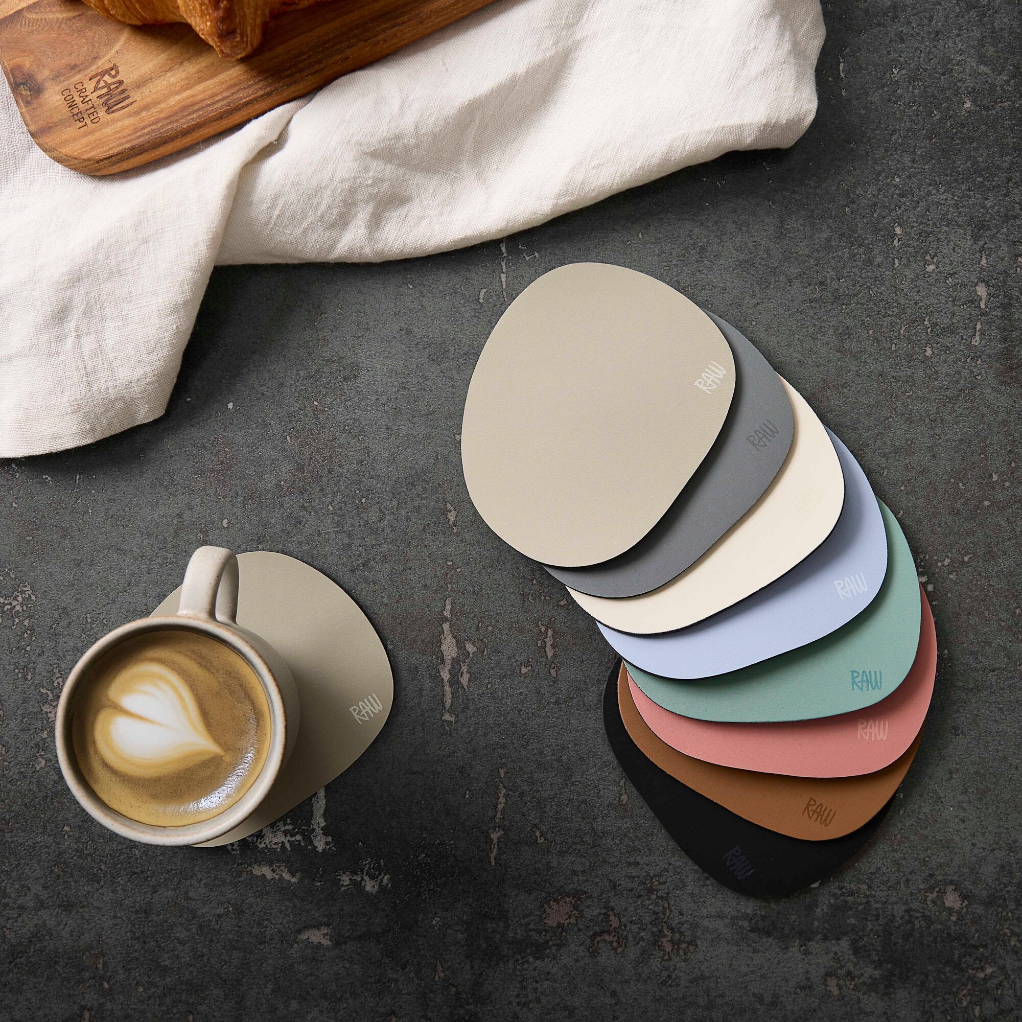 RAW Silicone coasters 6 pcs. | Black