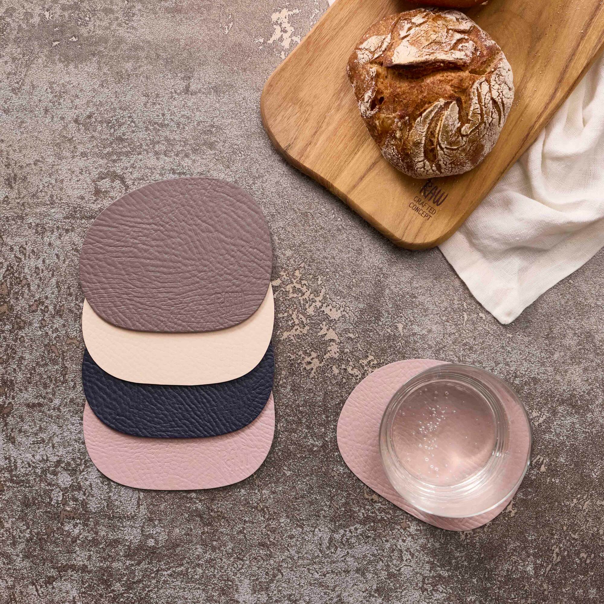 RAW Buffalo coasters 6 pcs. | Clay