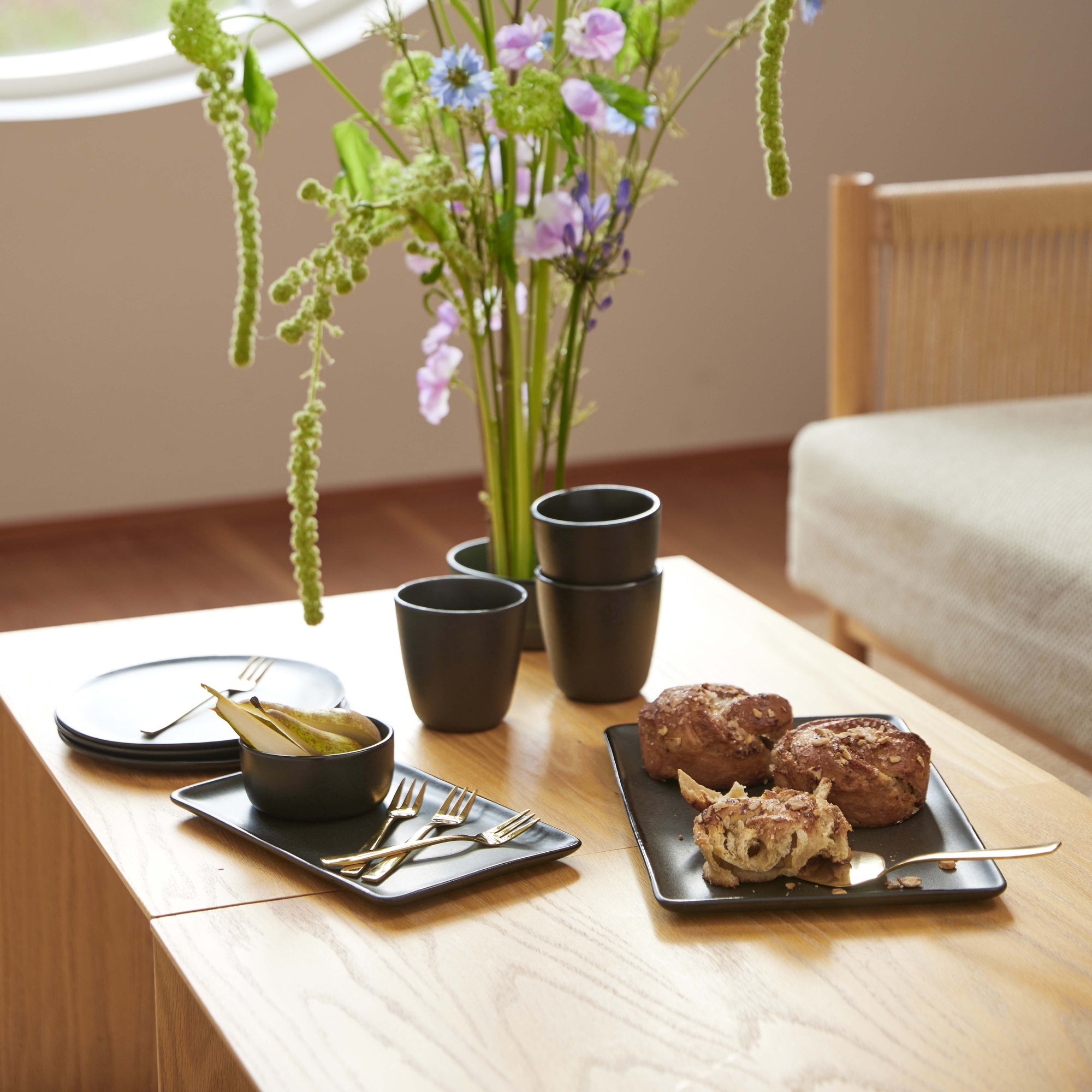 RAW rectangular dinner plate | Titanium Black