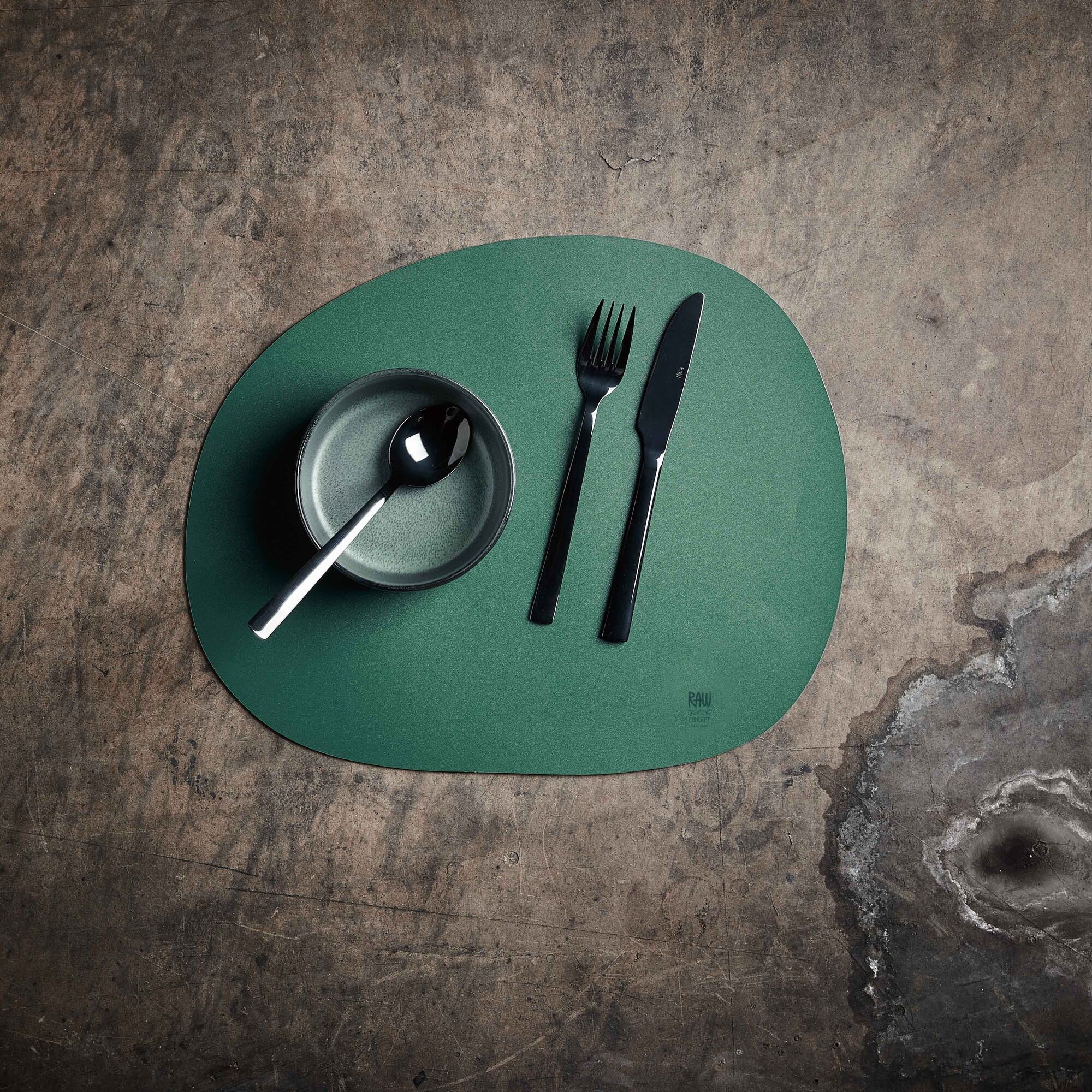 RAW Silicone placemat | Dark green