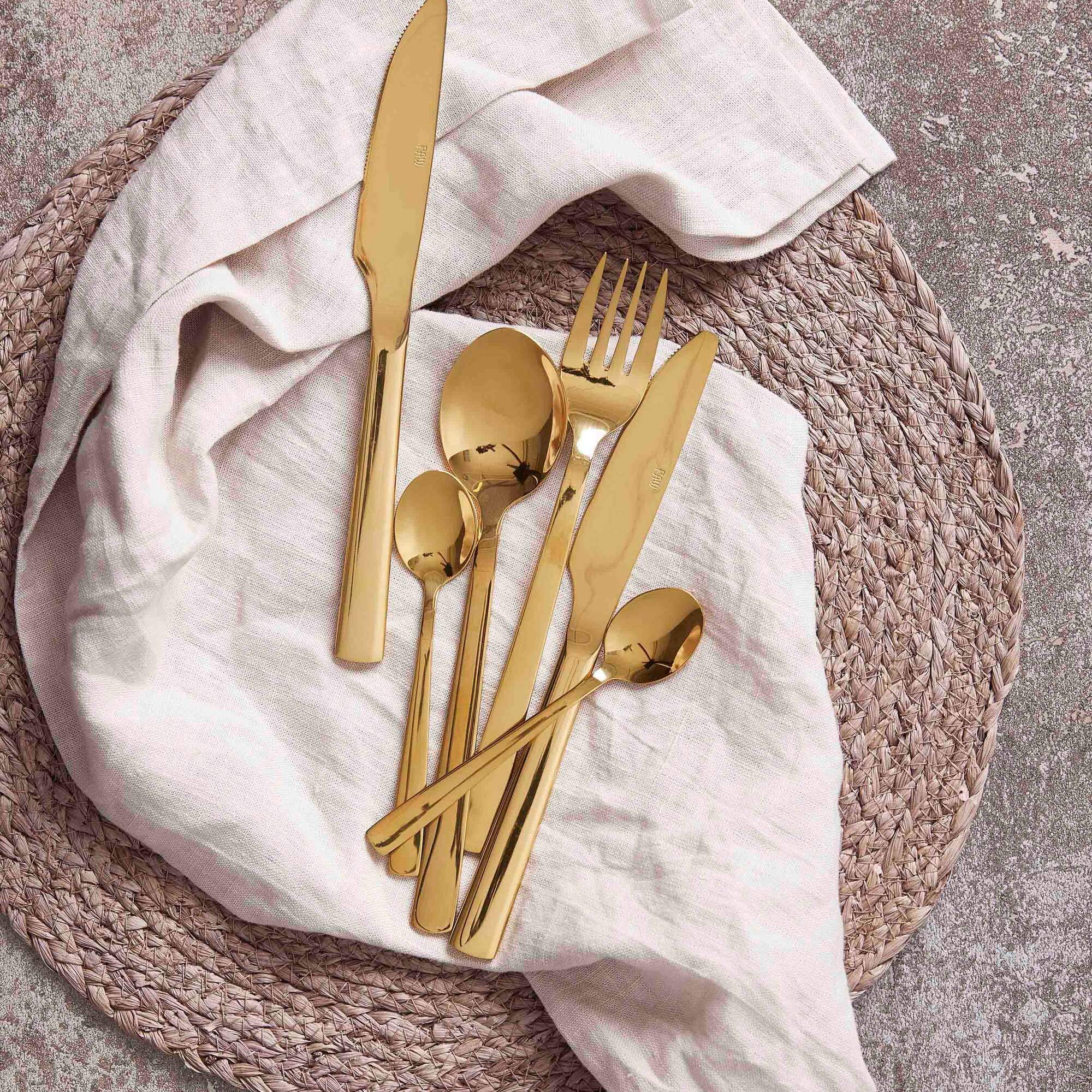 RAW cutlery set 60 pcs | Gold