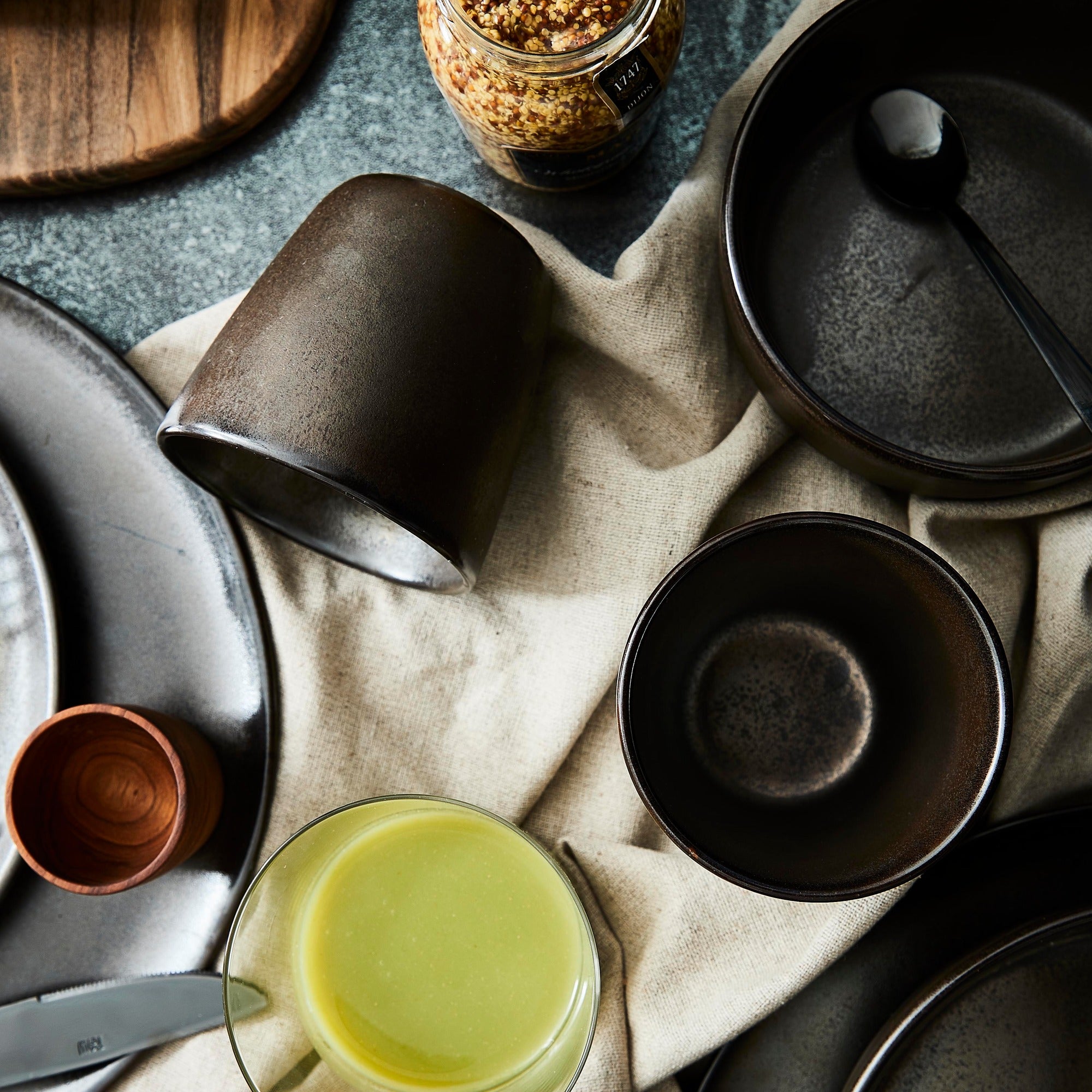 RAW mug without handle | Metallic Brown