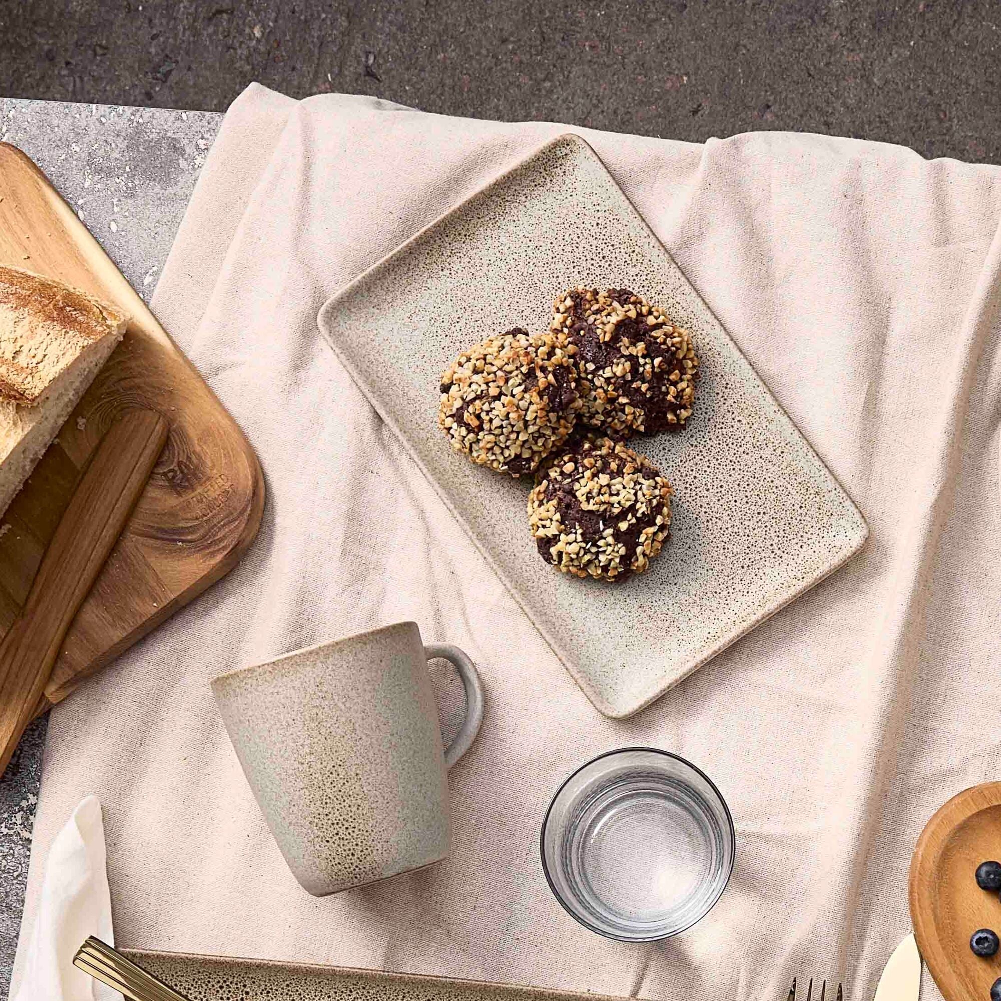 RAW rectangular Lunch Plate | Sandy Beige