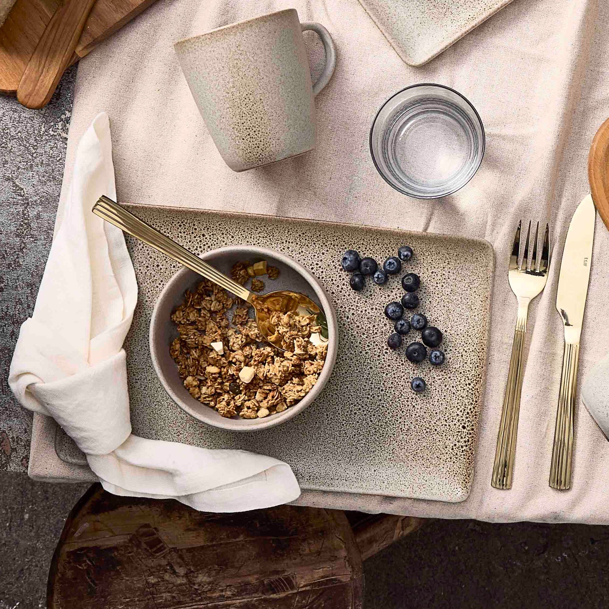 RAW rectangular dinner plate | Sandy Beige