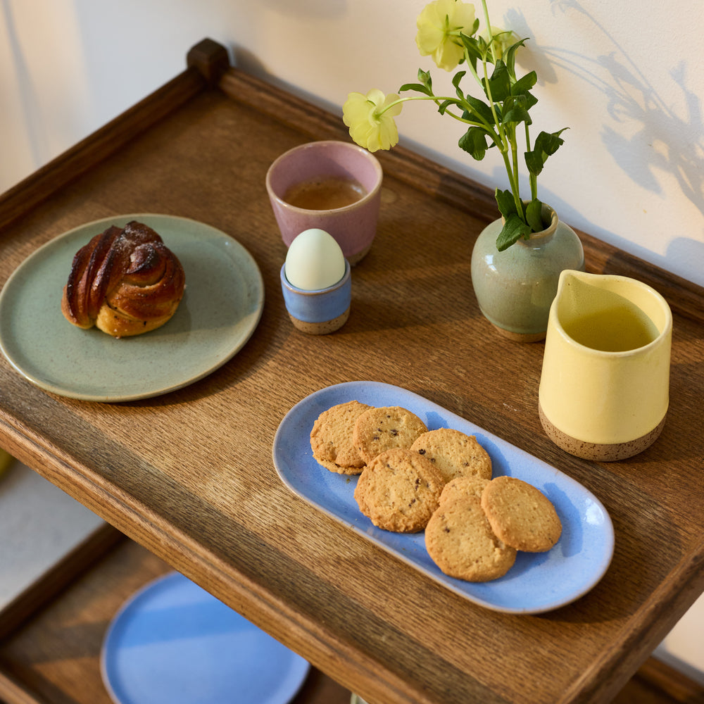 RAW Colour oval plate | Blueish