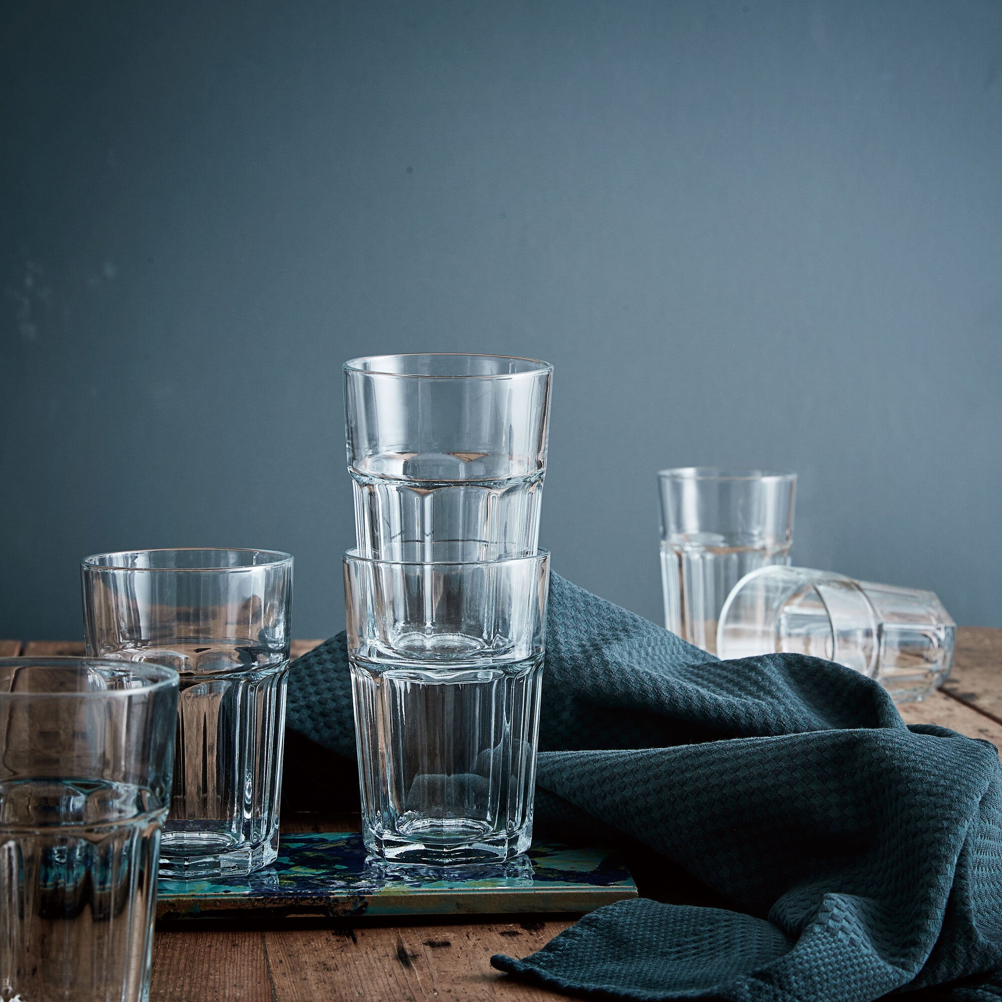 Atelier granite glass 6 pcs. high | Clear