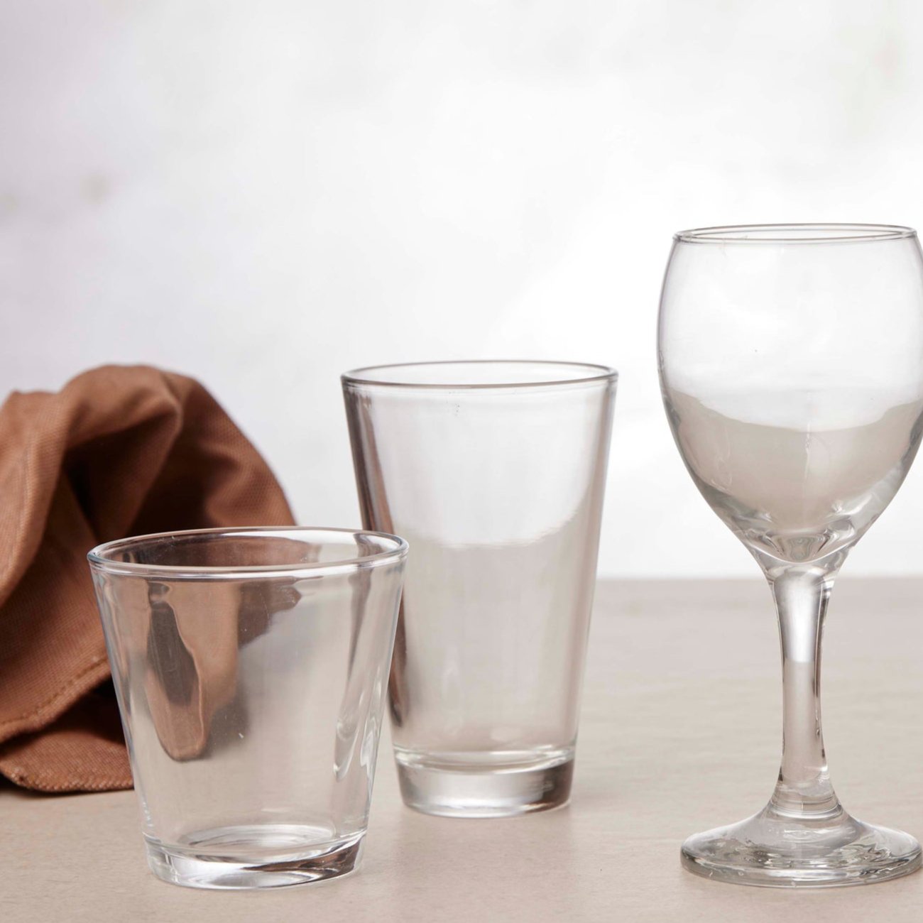 Café water glass 4 pcs. high | Clear