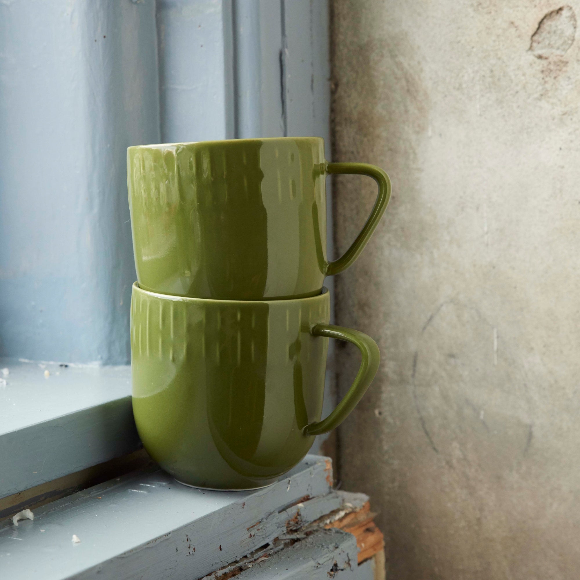 Confetti mug with handle | Olive