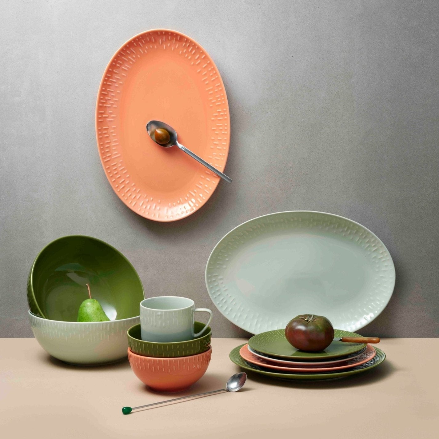 Confetti oval dish | Pistachio