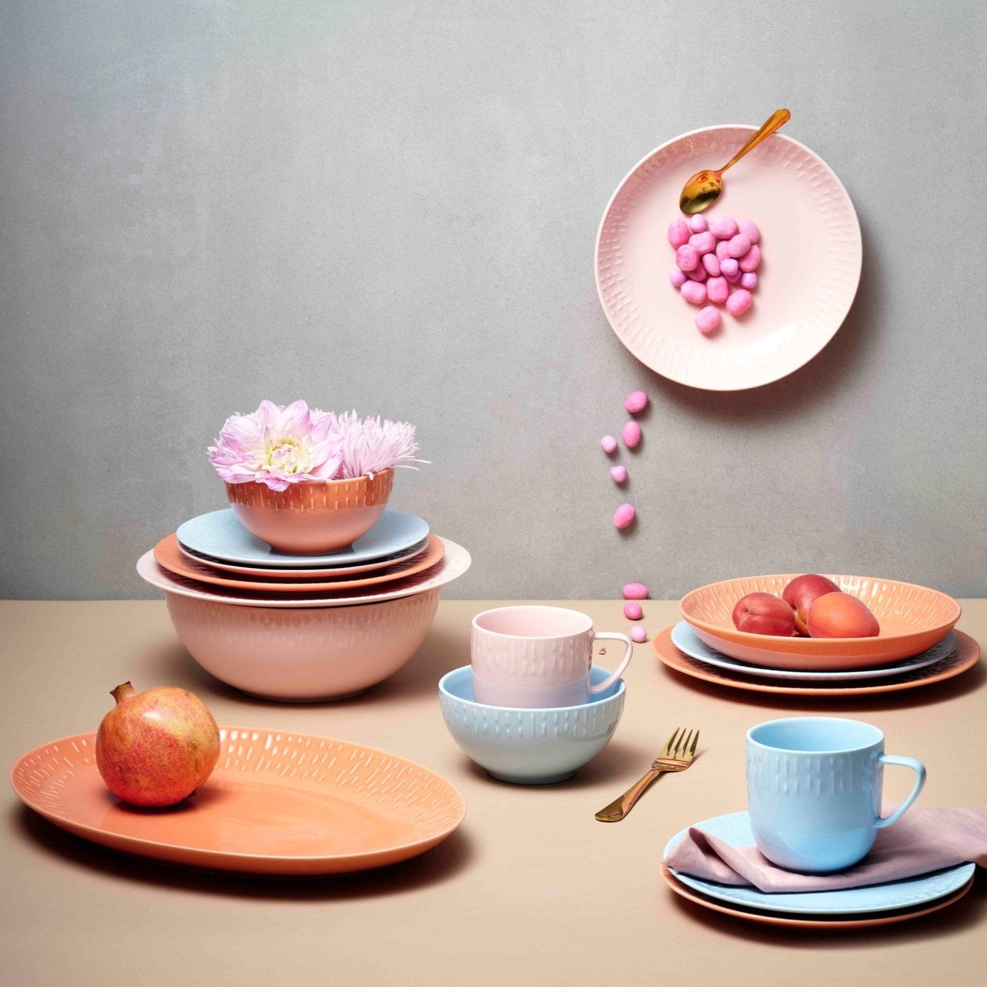 Confetti oval dish | Apricot