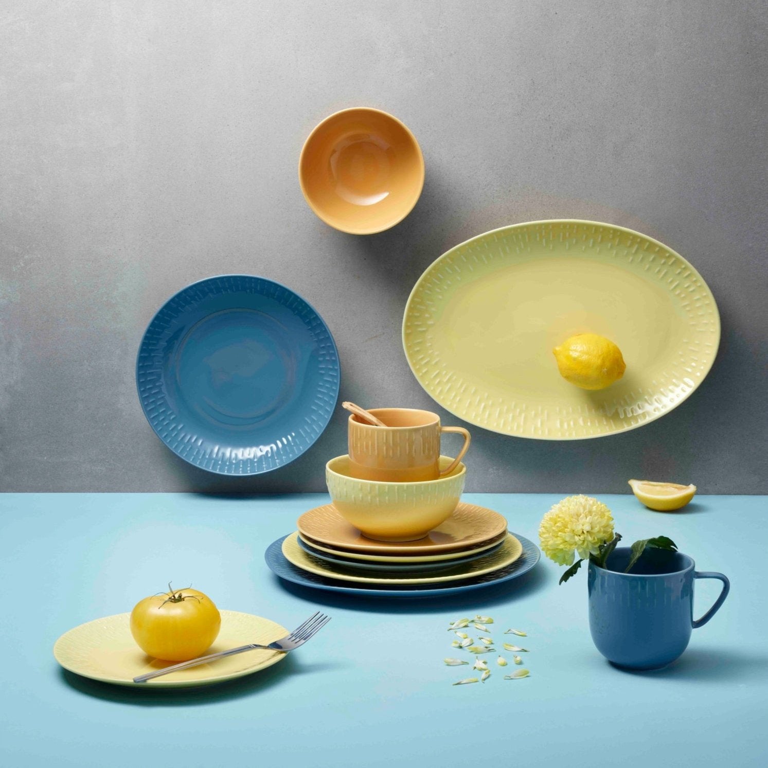 Confetti dinner plate | Blueberry