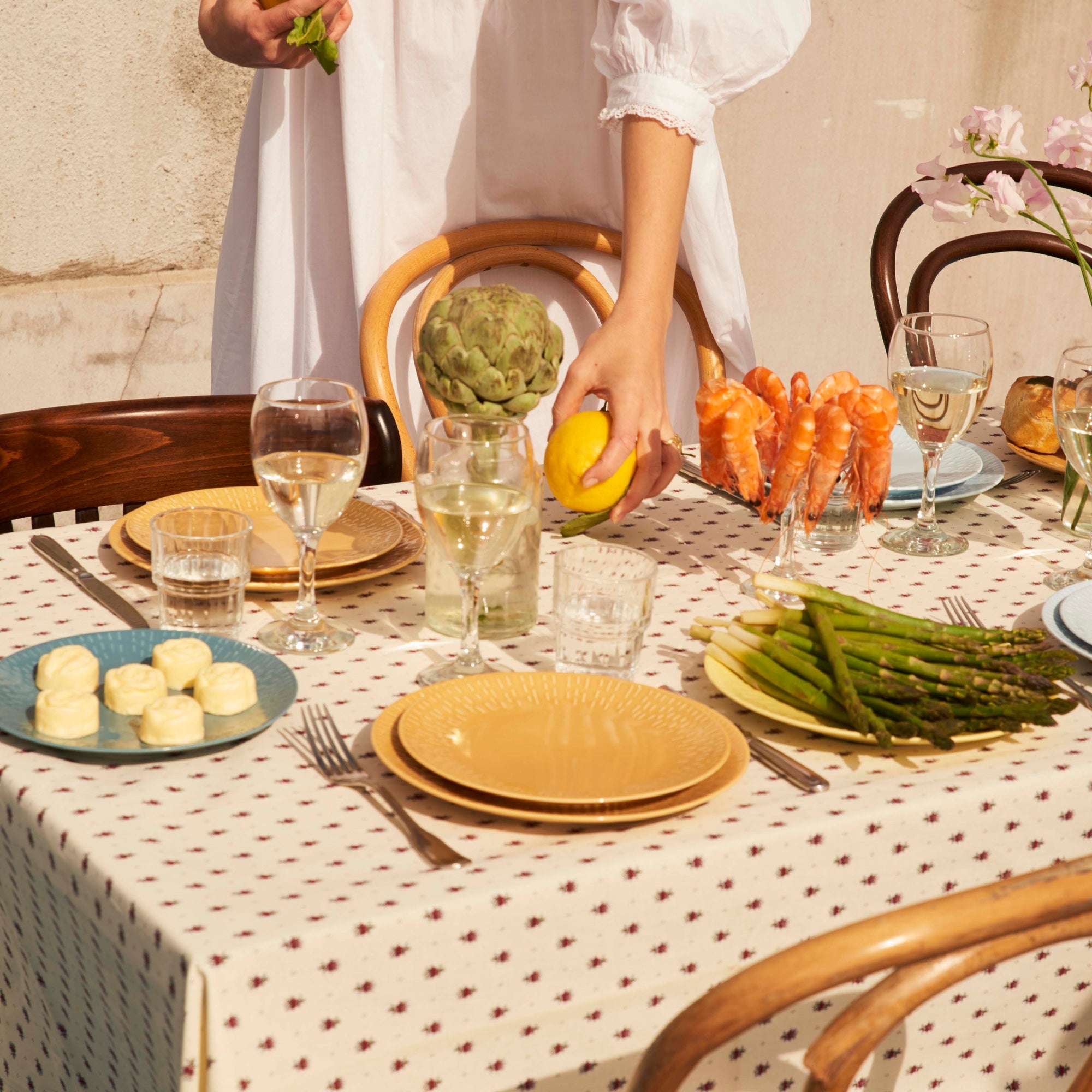 Confetti lunch plate | Mustard