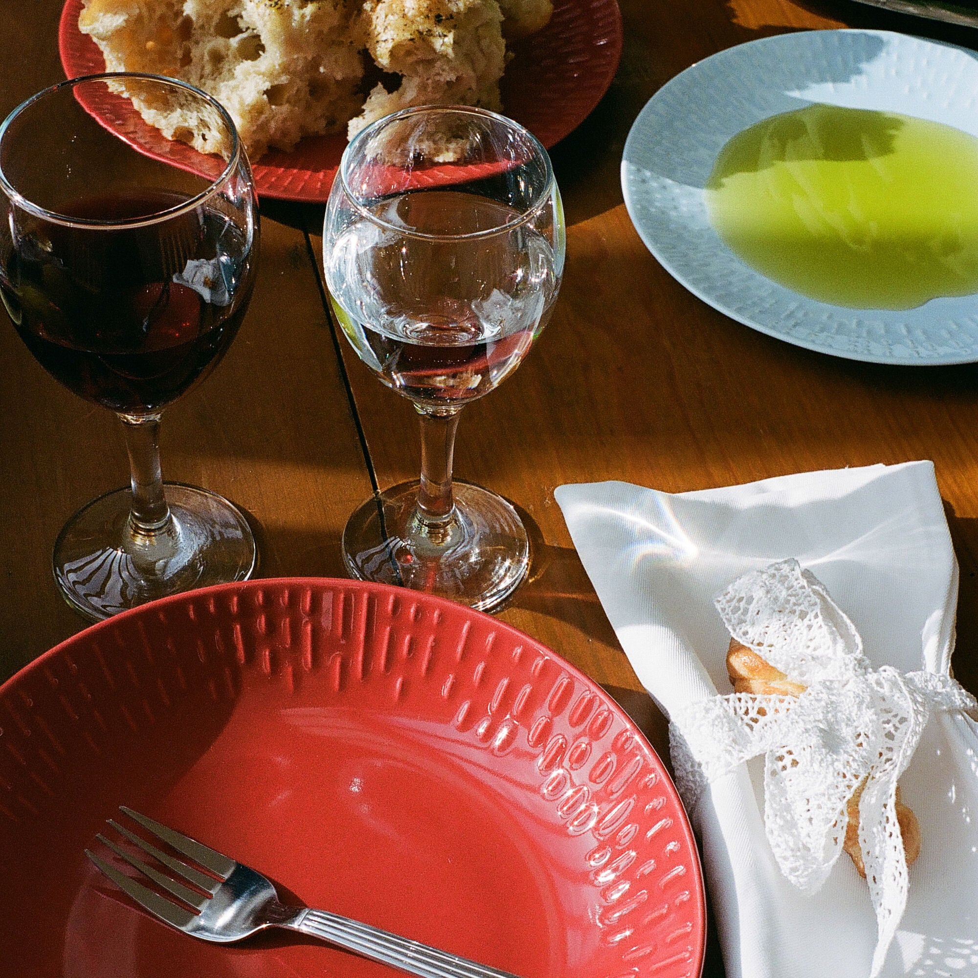 Confetti dessert plate | Aqua