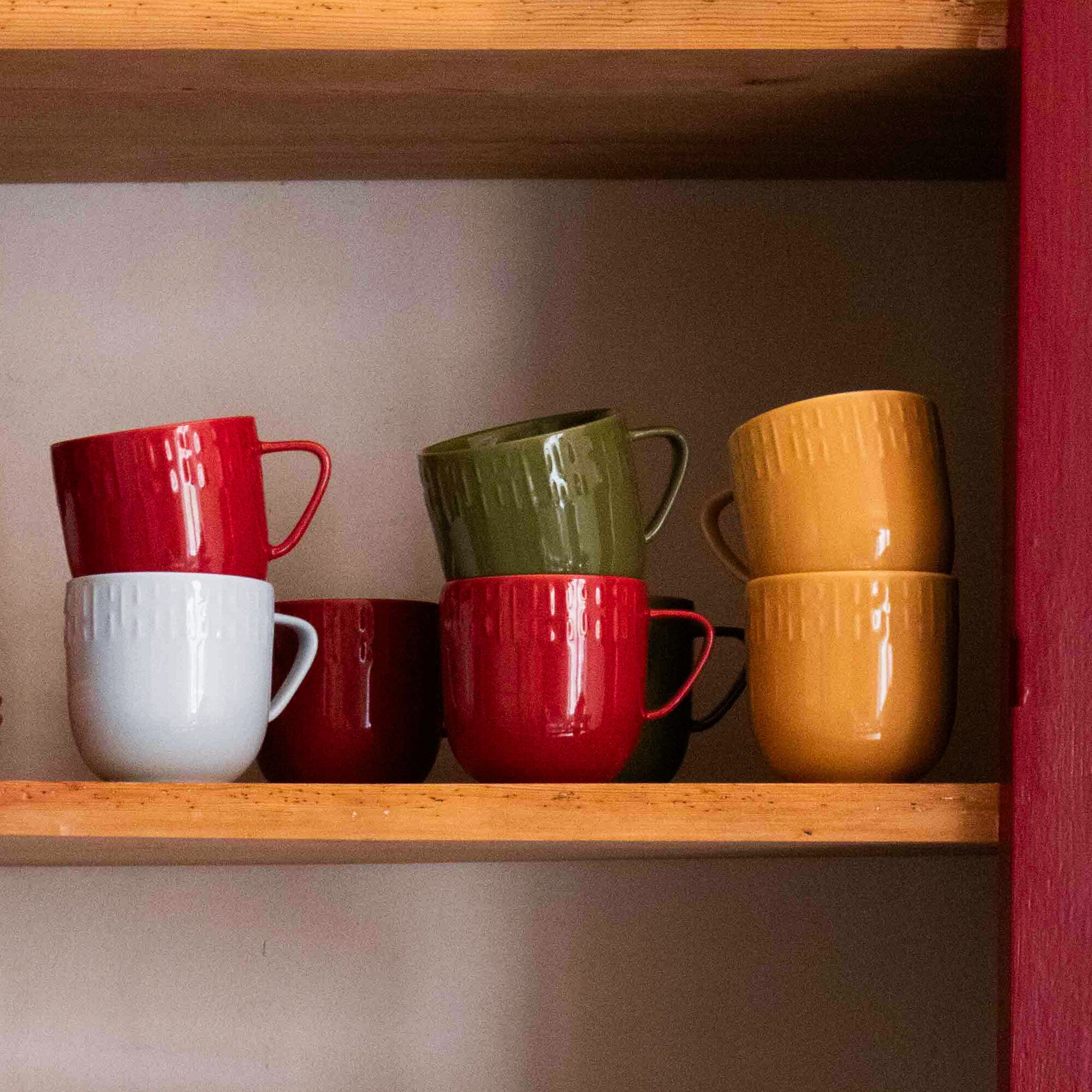 Confetti mug with handle | Mustard