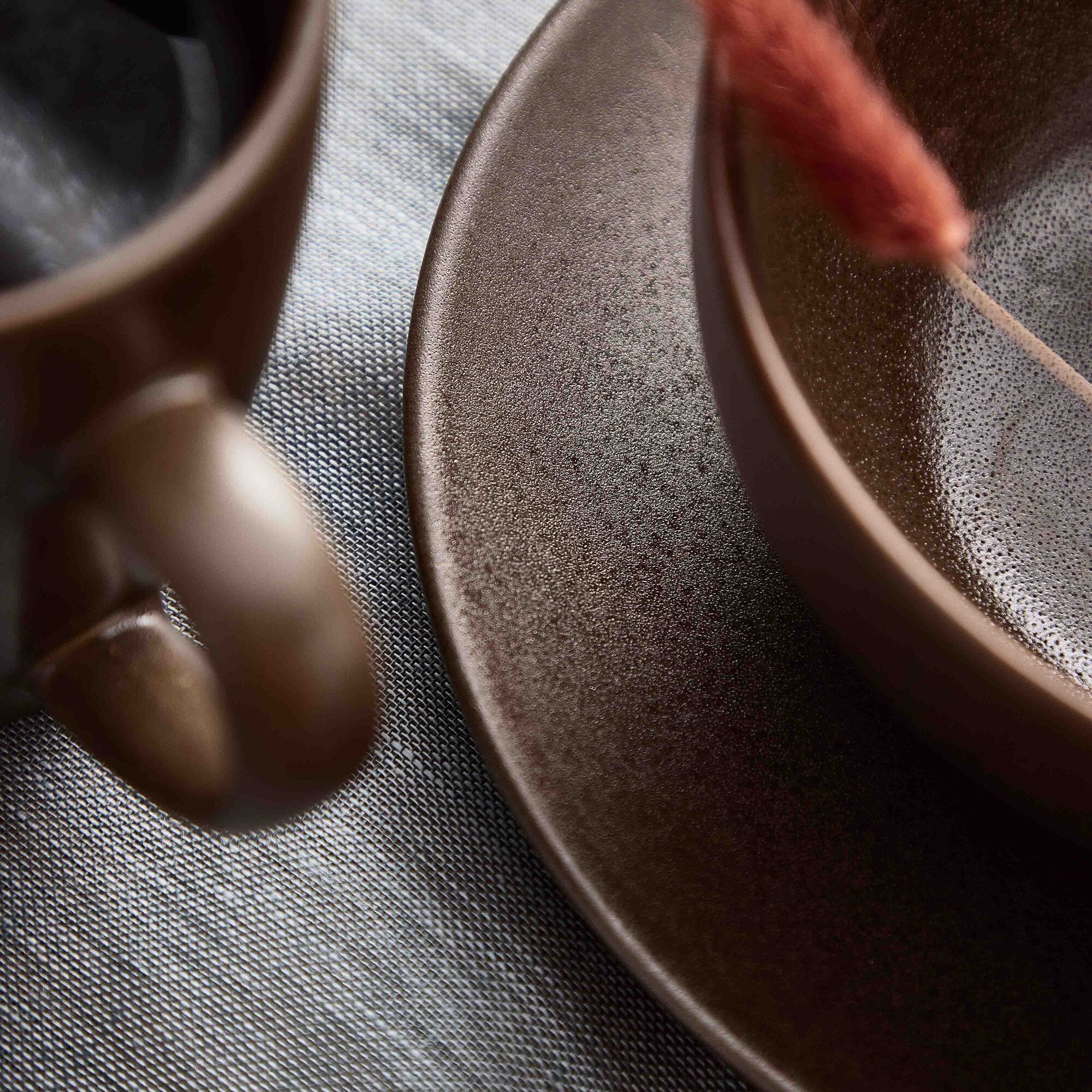 Ceramic Workshop lunch plate | Matte Brown