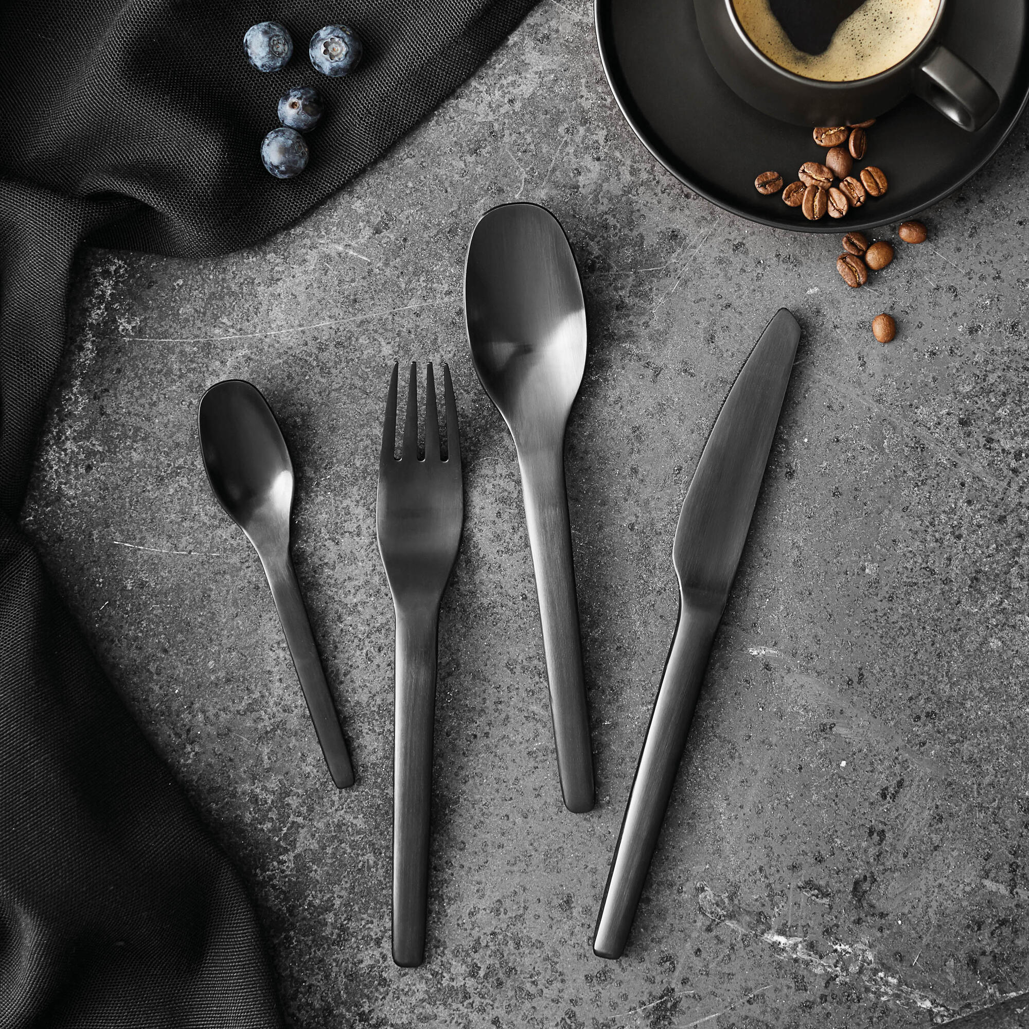 ENSO cutlery set 16 pieces | Matte Black