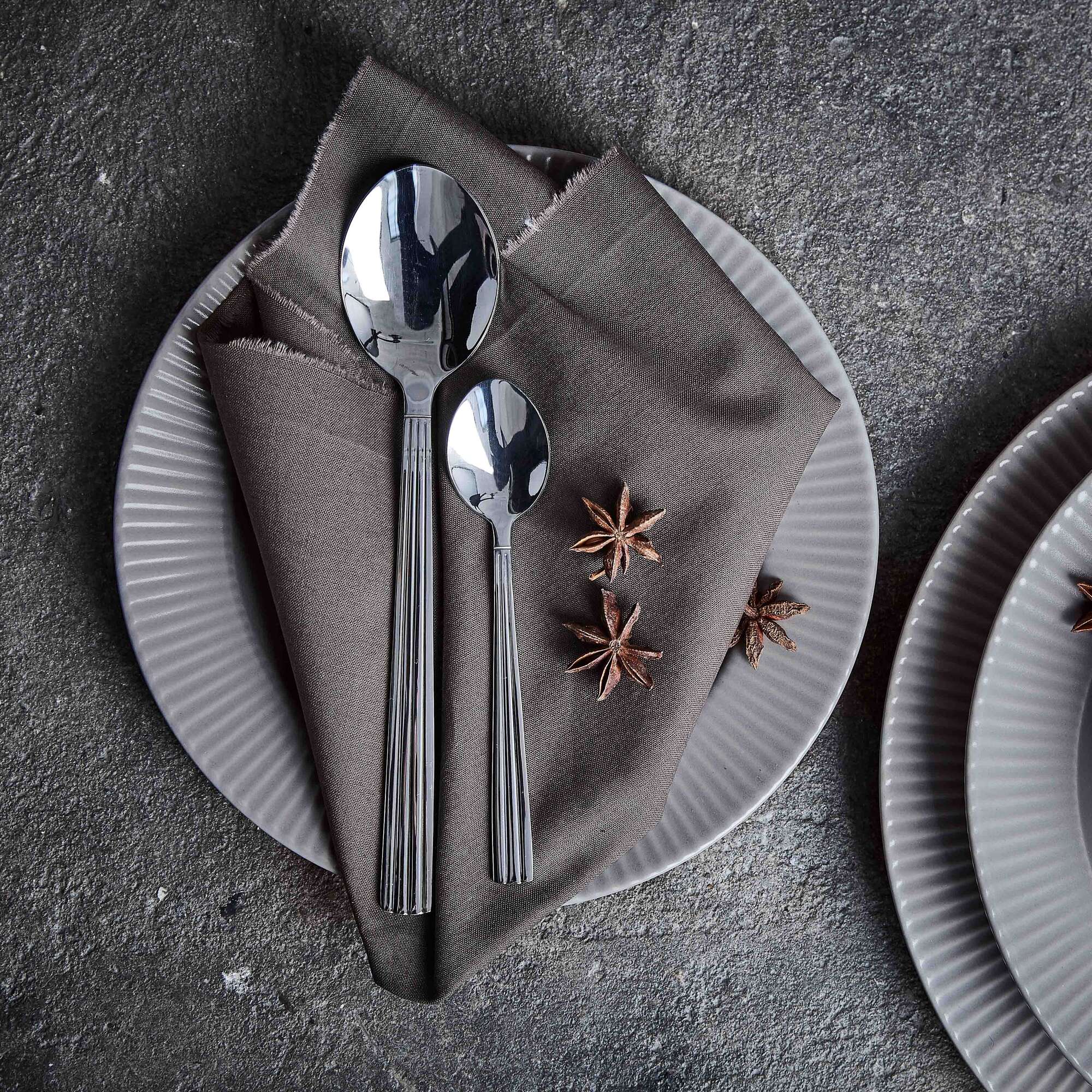 Groovy coffee spoon 4 pcs. | Mirror Polish