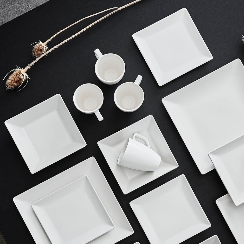 Quadro mug with handle | White