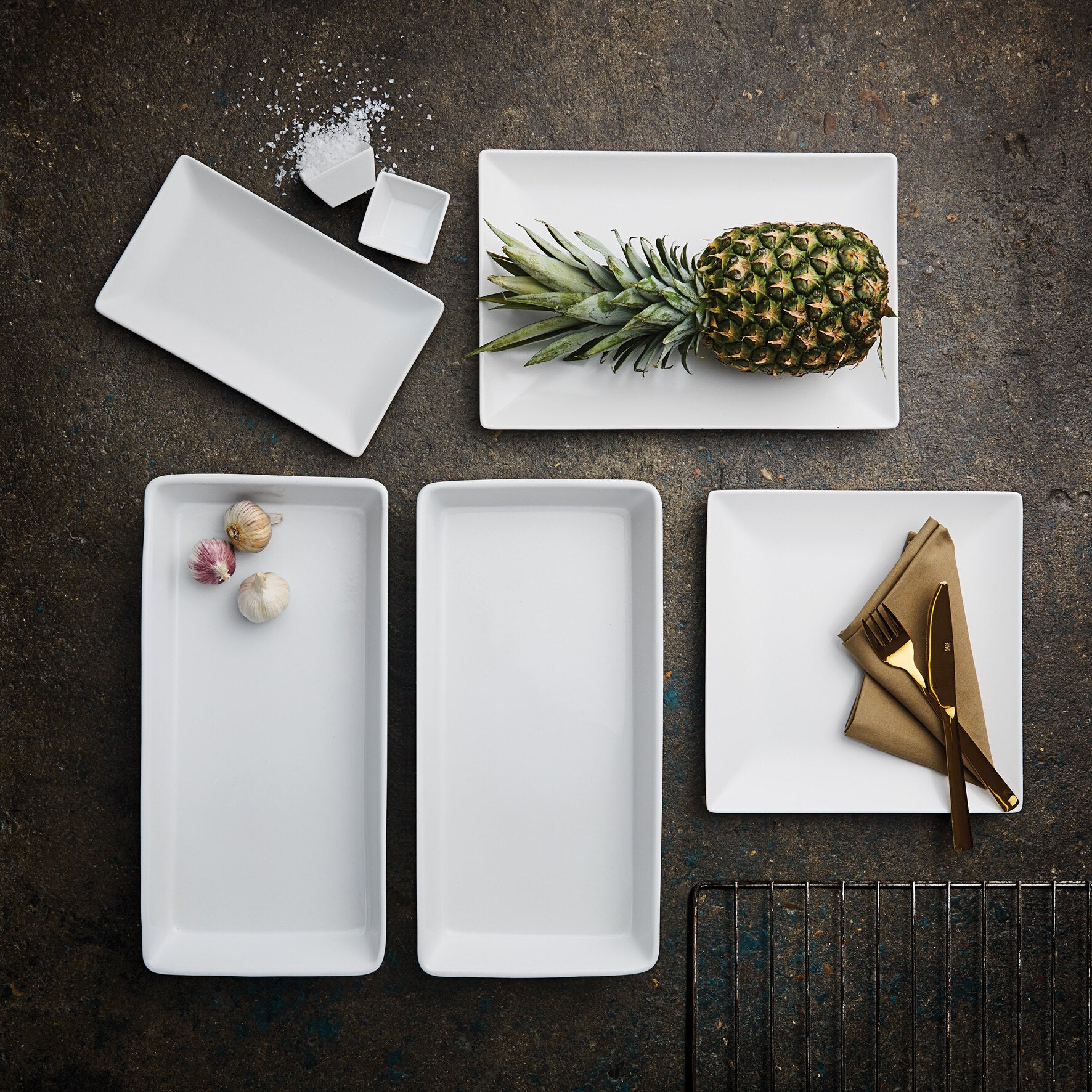 Quadro rectangular plate 30 cm | White