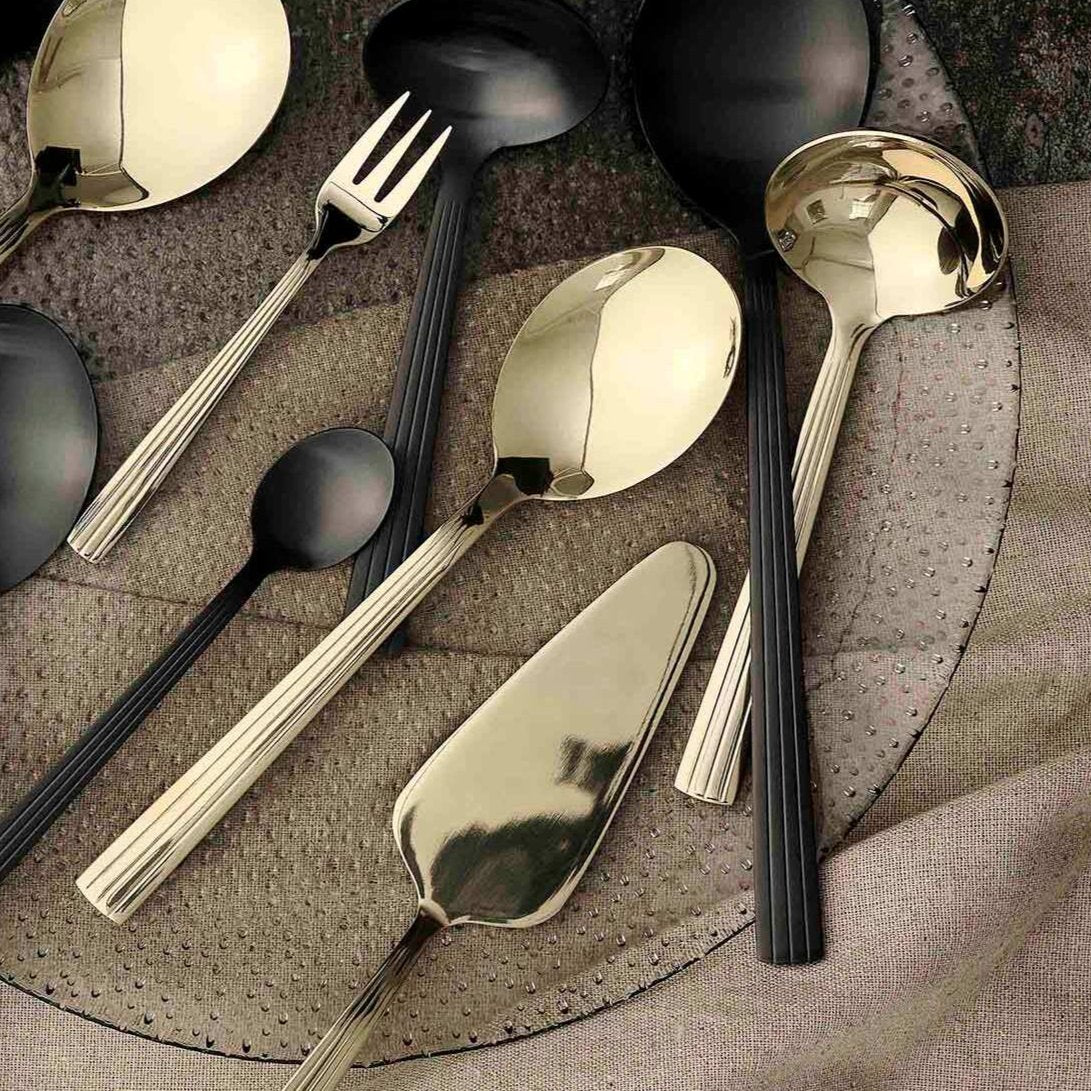 RAW sauce and potato spoon 2 pcs | Champagne Gold
